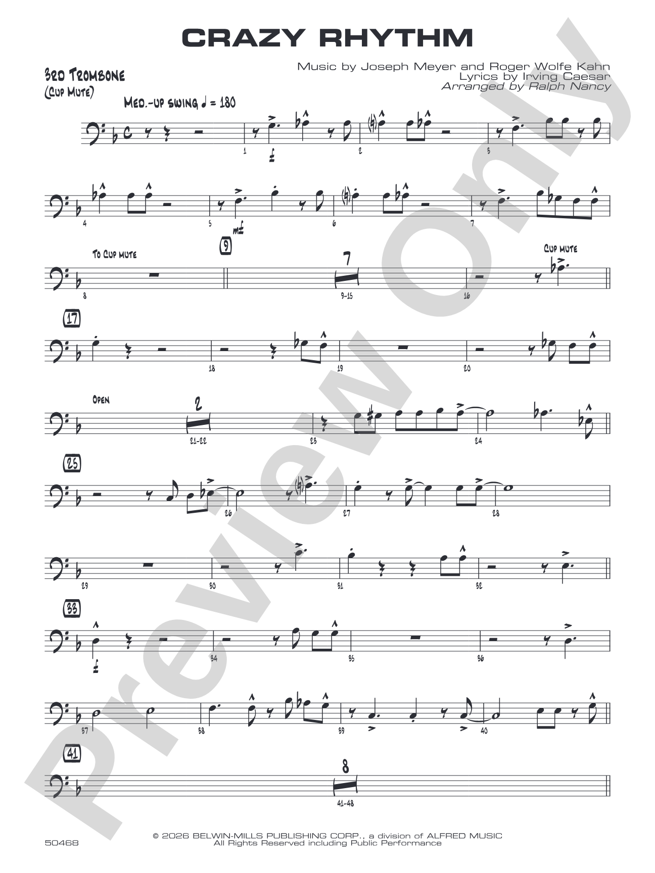 Crazy Rhythm: 3rd Trombone