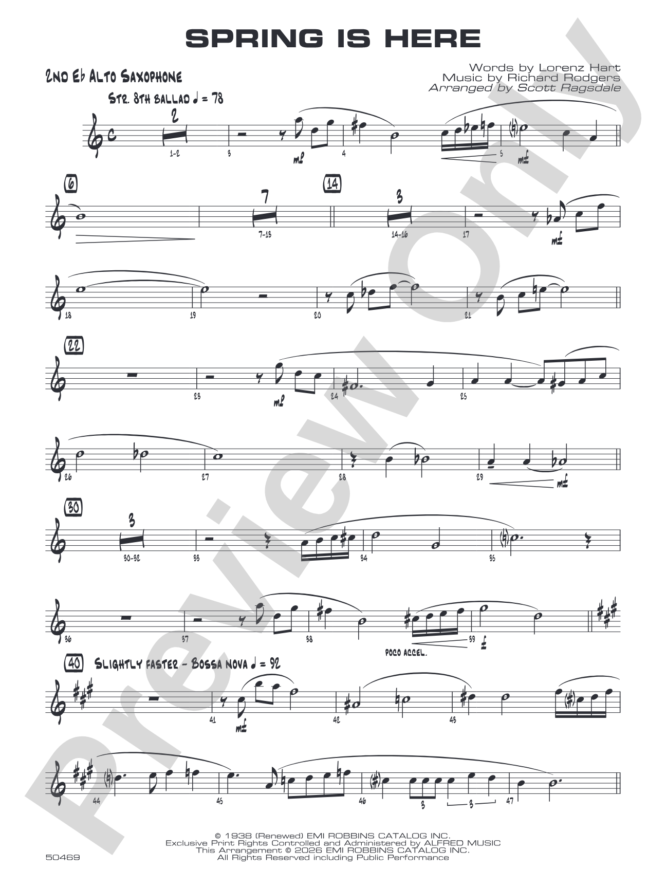 Spring Is Here: 2nd E-flat Alto Saxophone