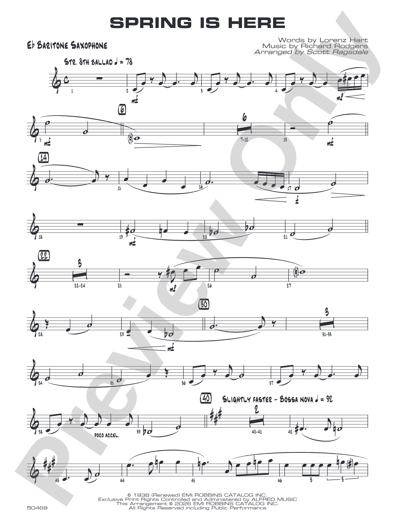 Spring Is Here: E-flat Baritone Saxophone