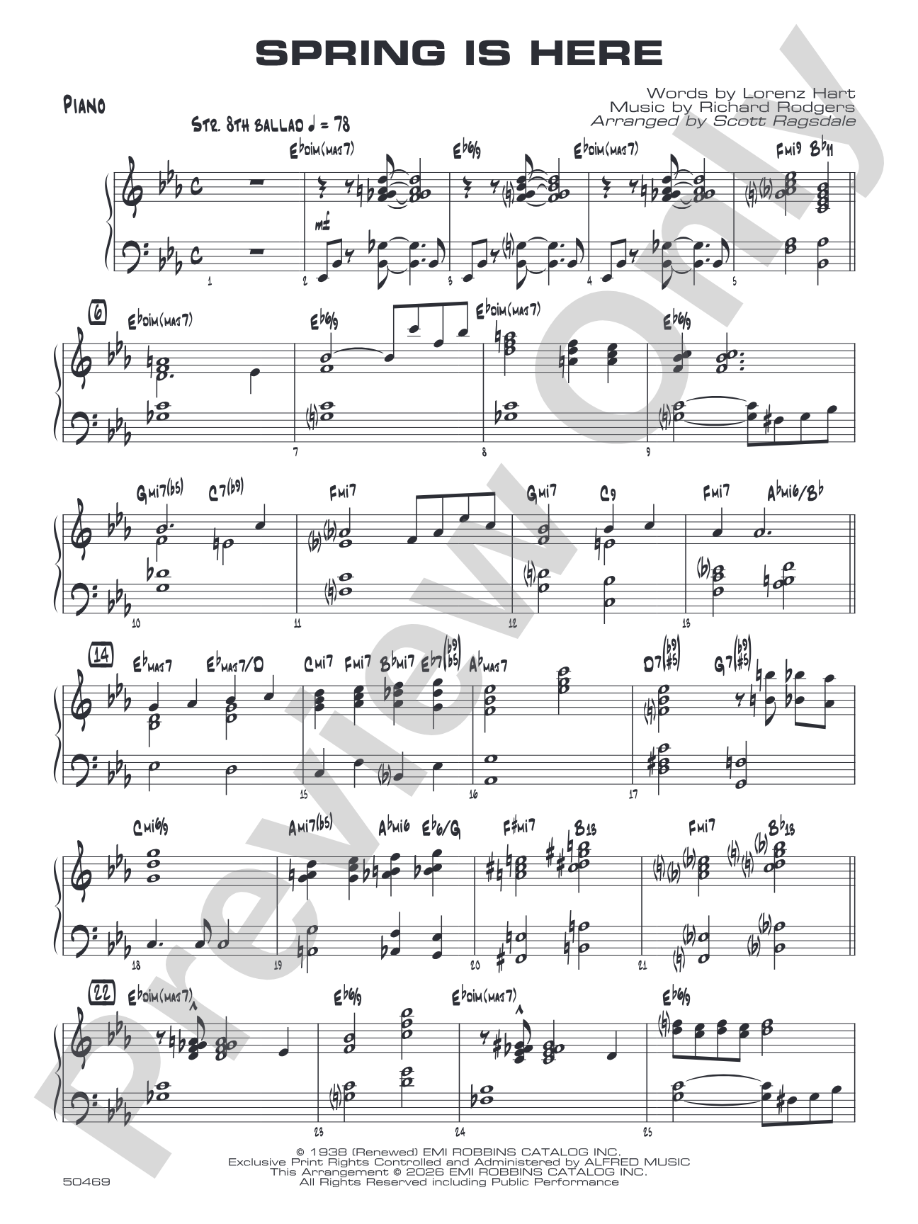 Spring Is Here: Piano Accompaniment