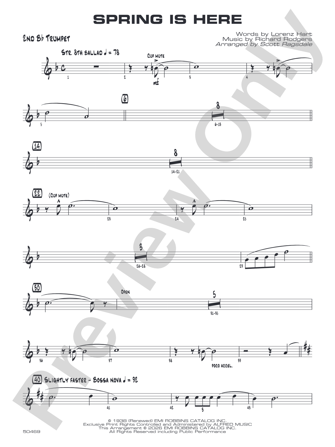 Spring Is Here: 2nd B-flat Trumpet