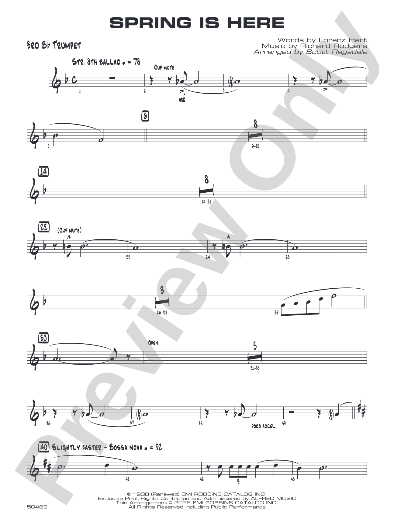 Spring Is Here: 3rd B-flat Trumpet