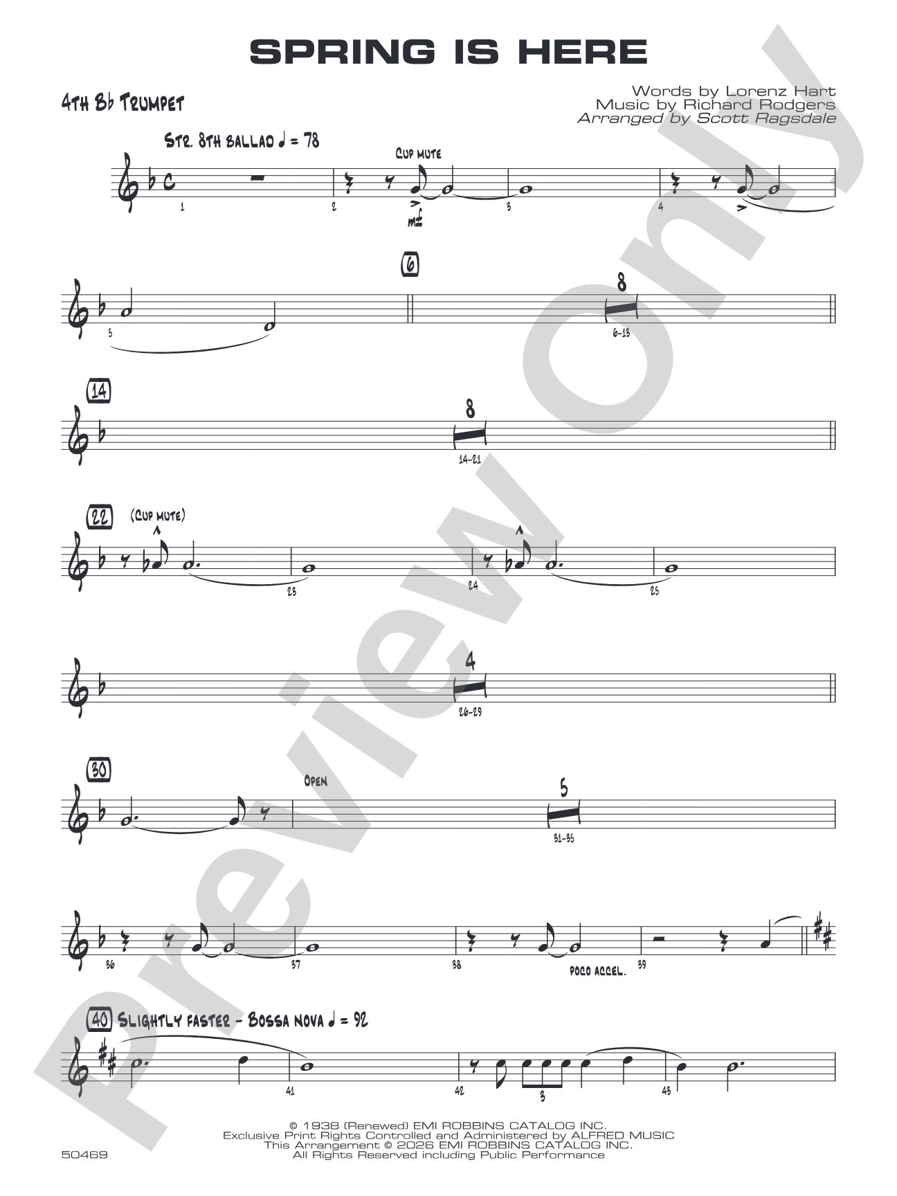Spring Is Here: 4th B-flat Trumpet
