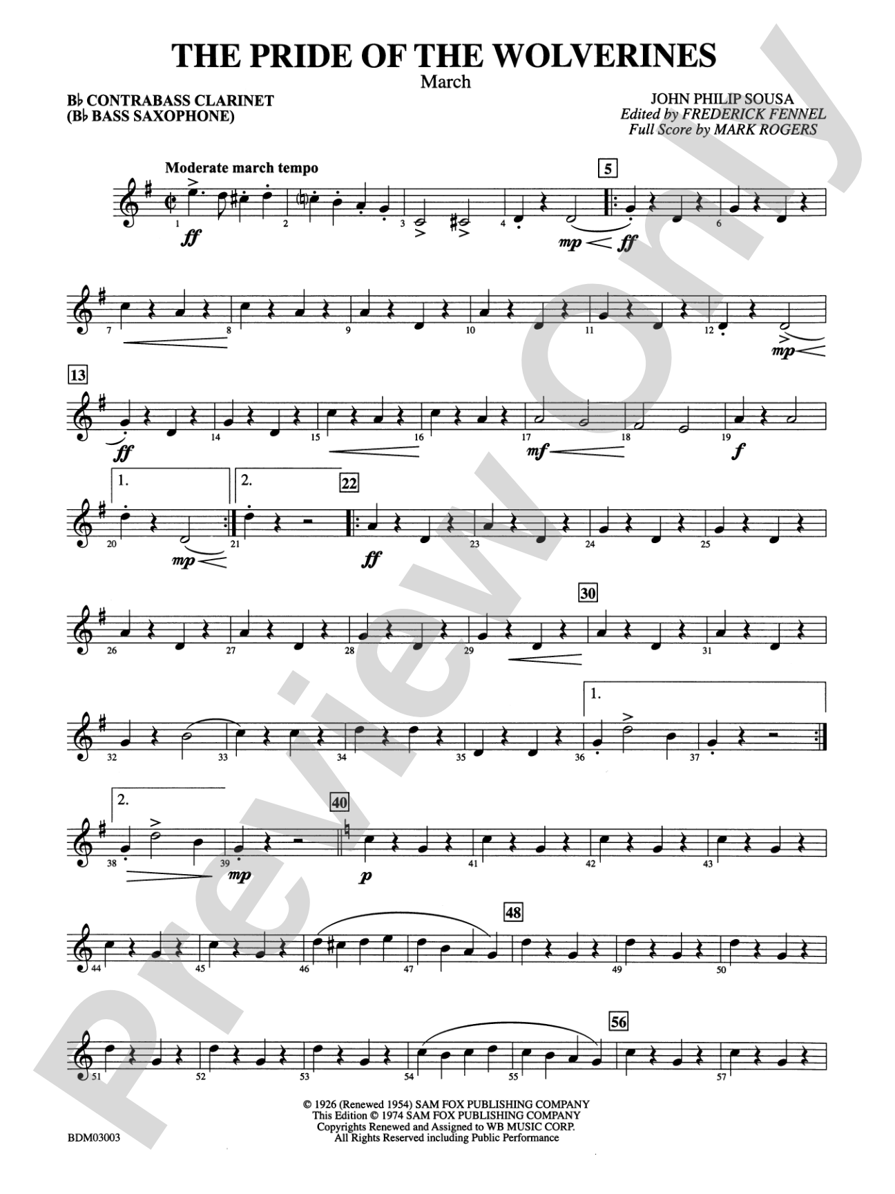The Pride of the Wolverines: B-flat Contrabass Clarinet
