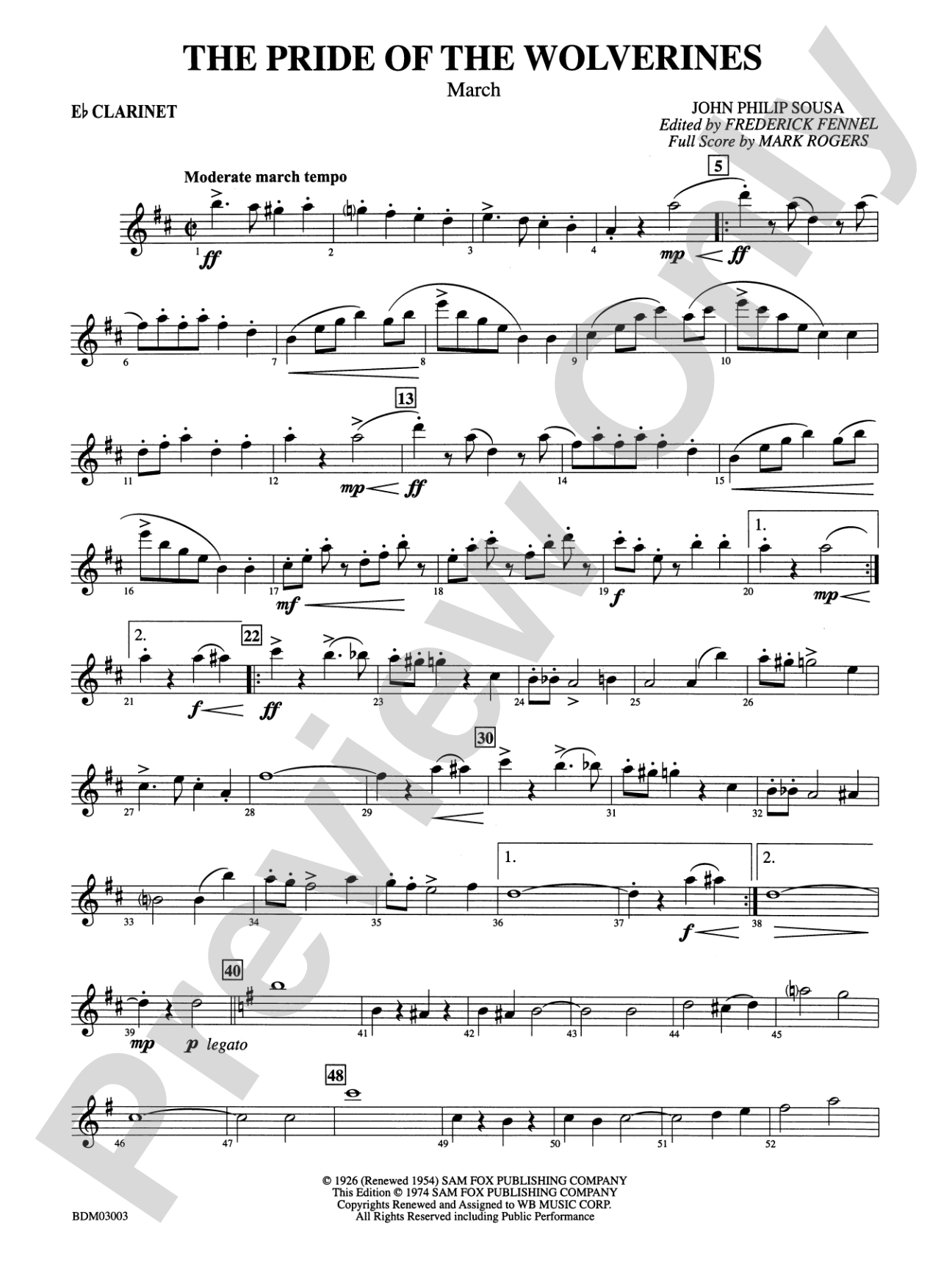 The Pride of the Wolverines: E-flat Soprano Clarinet