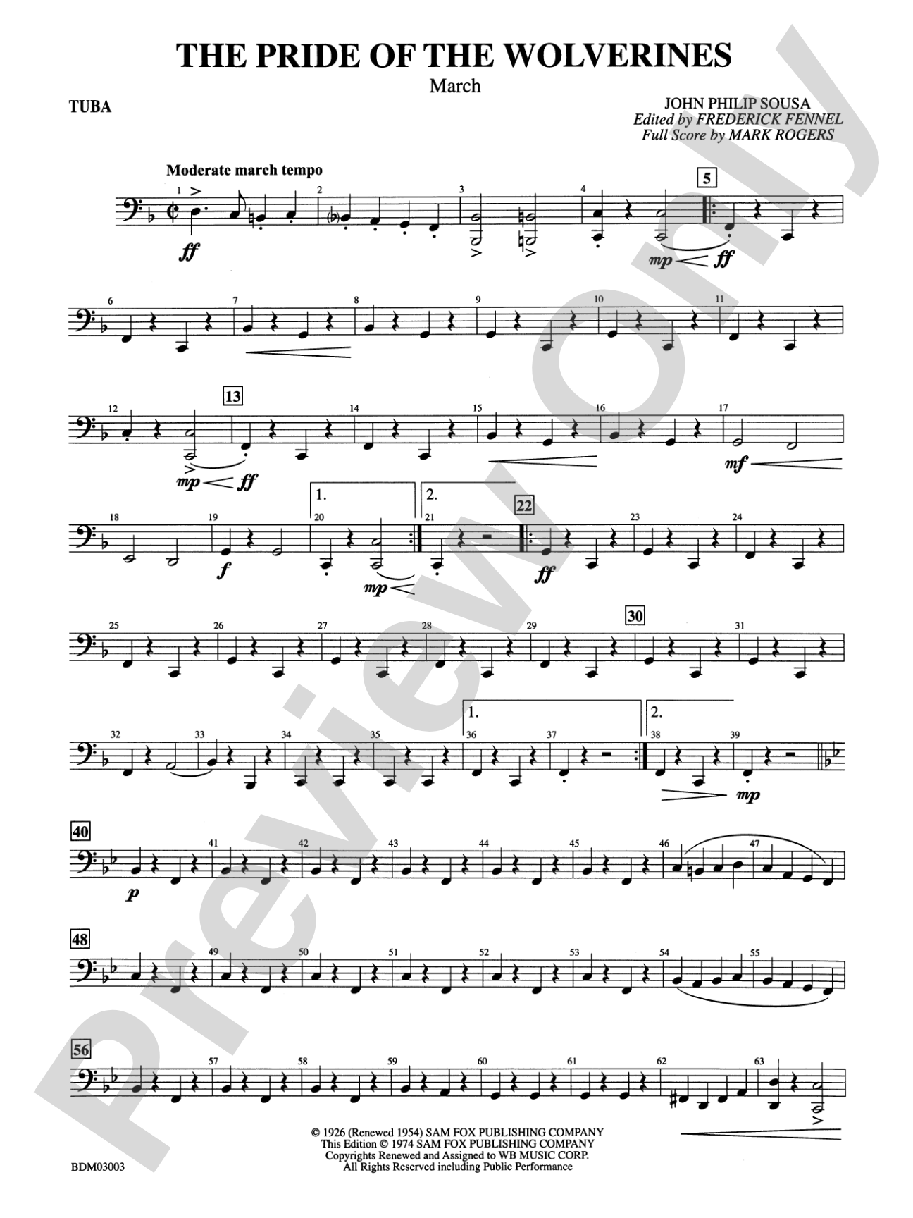 The Pride of the Wolverines: Tuba