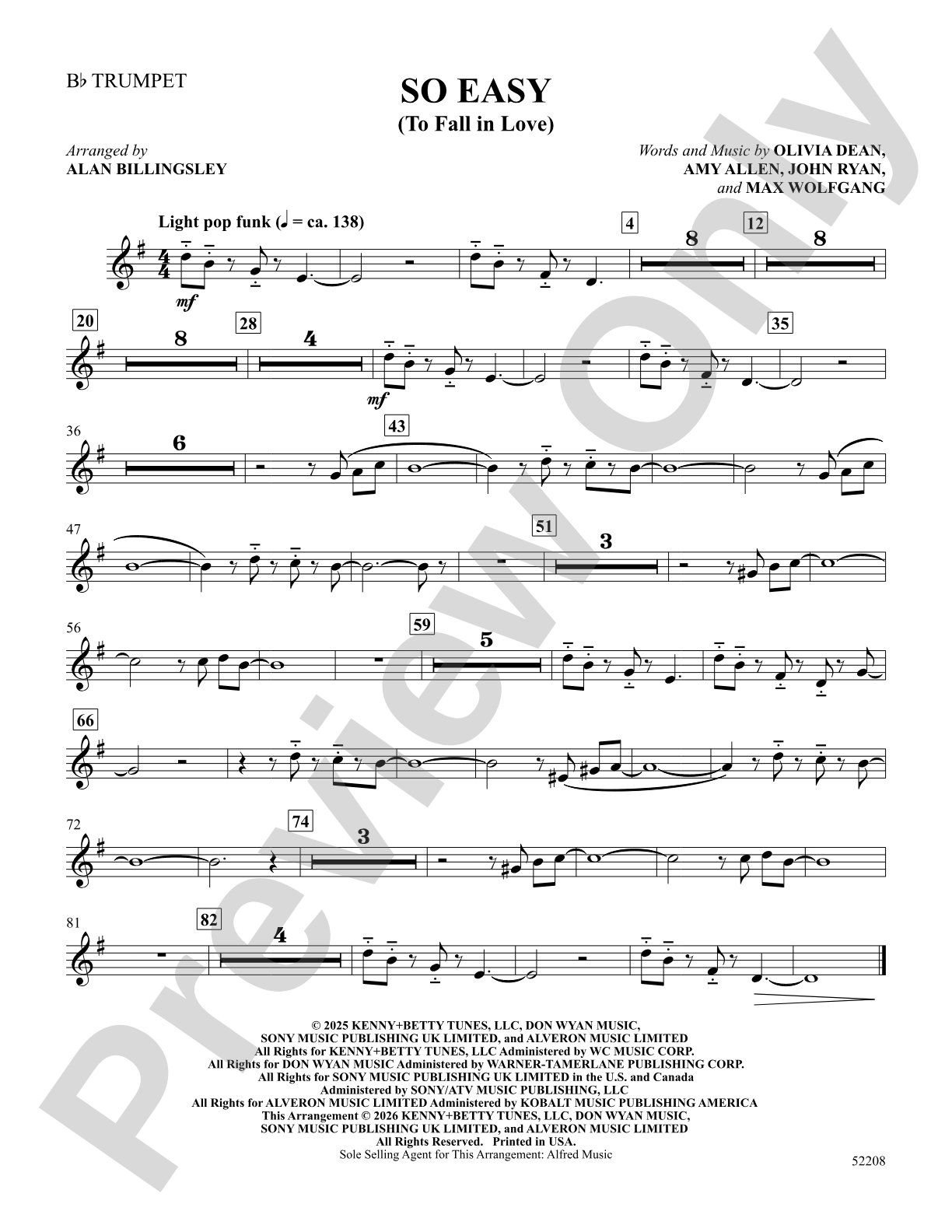 So Easy: 1st B-flat Trumpet