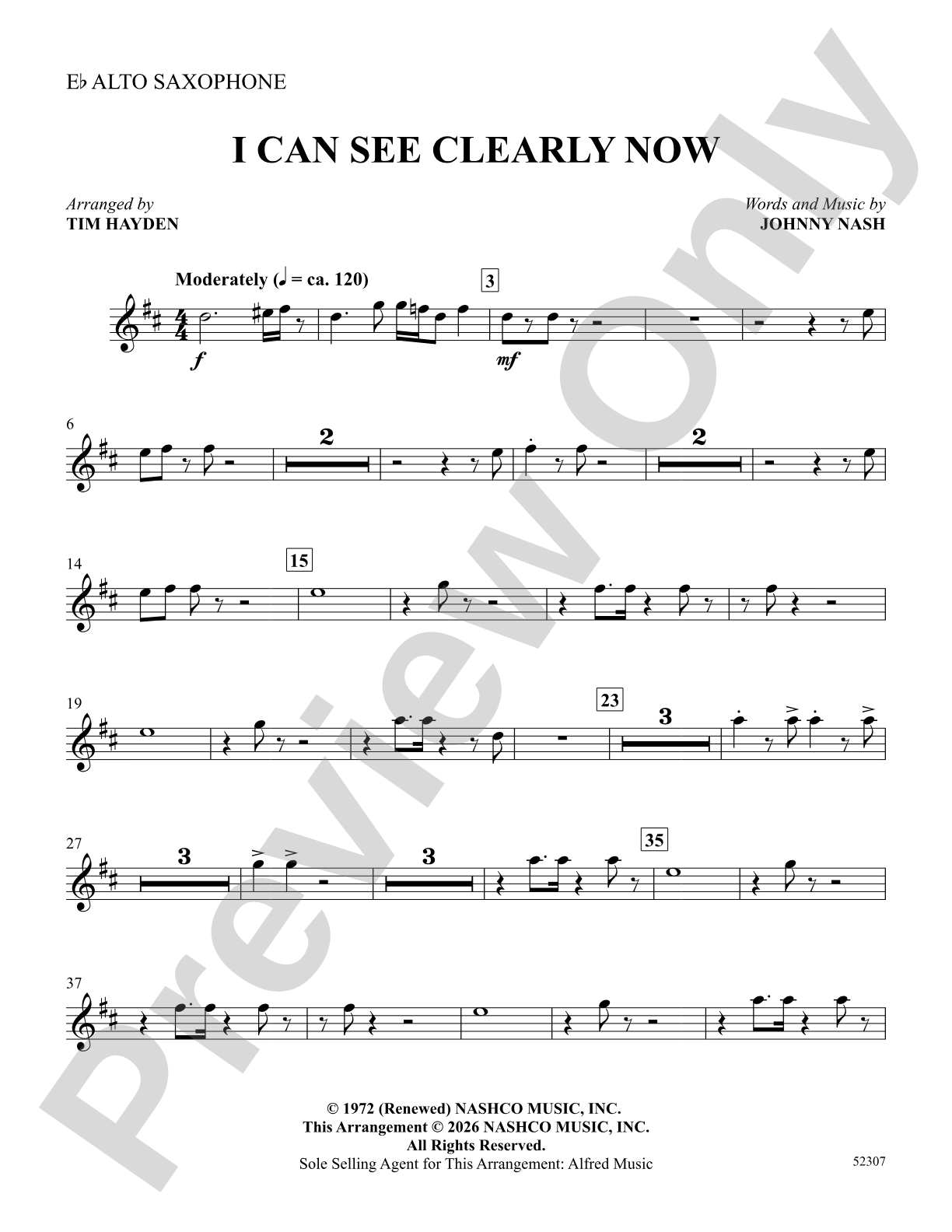 I Can See Clearly Now: E-flat Alto Saxophone