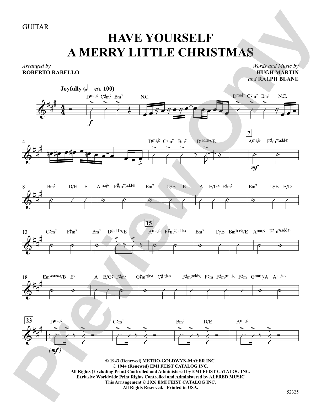 Have Yourself a Merry Little Christmas: Guitar