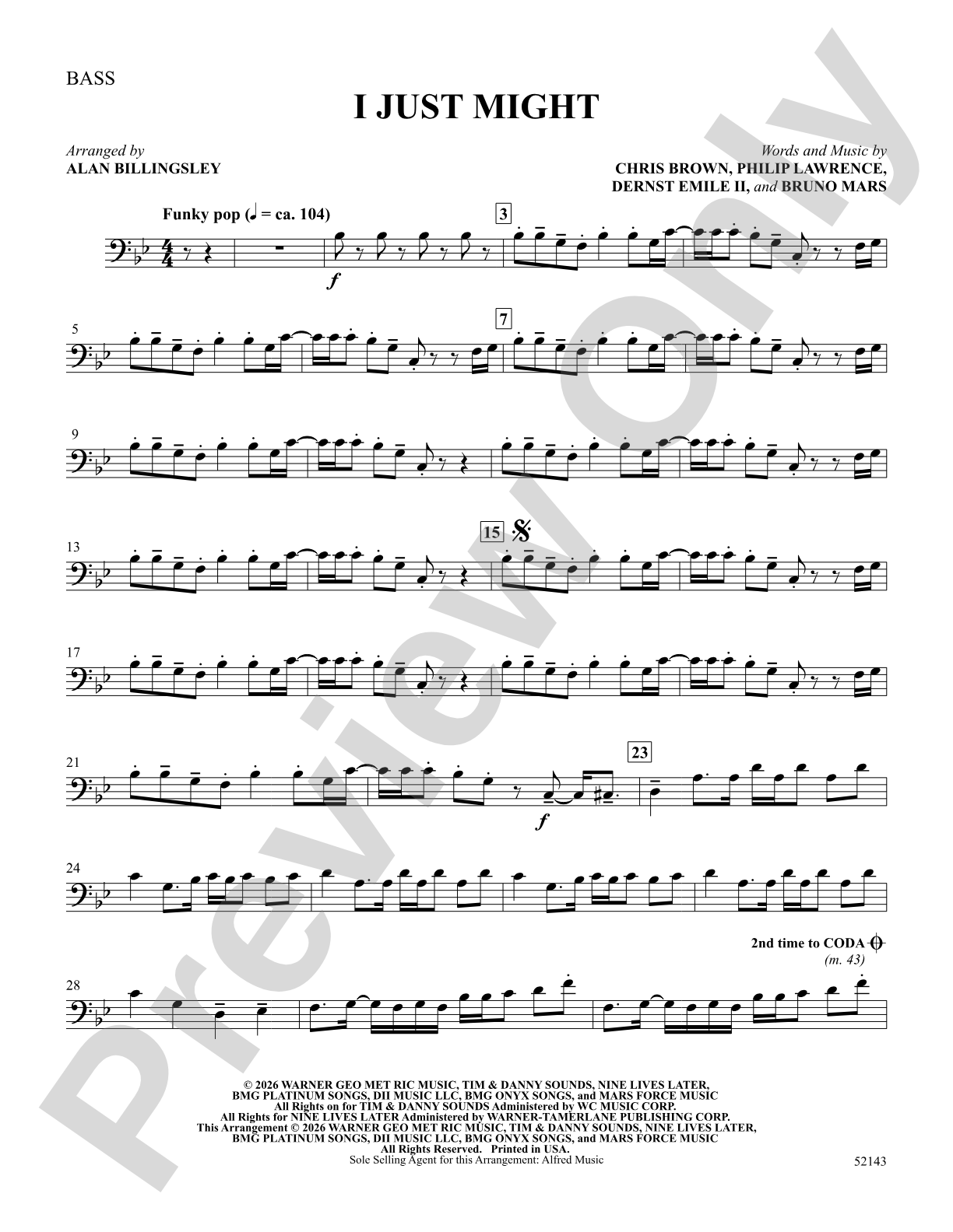 I Just Might: Bass Guitar
