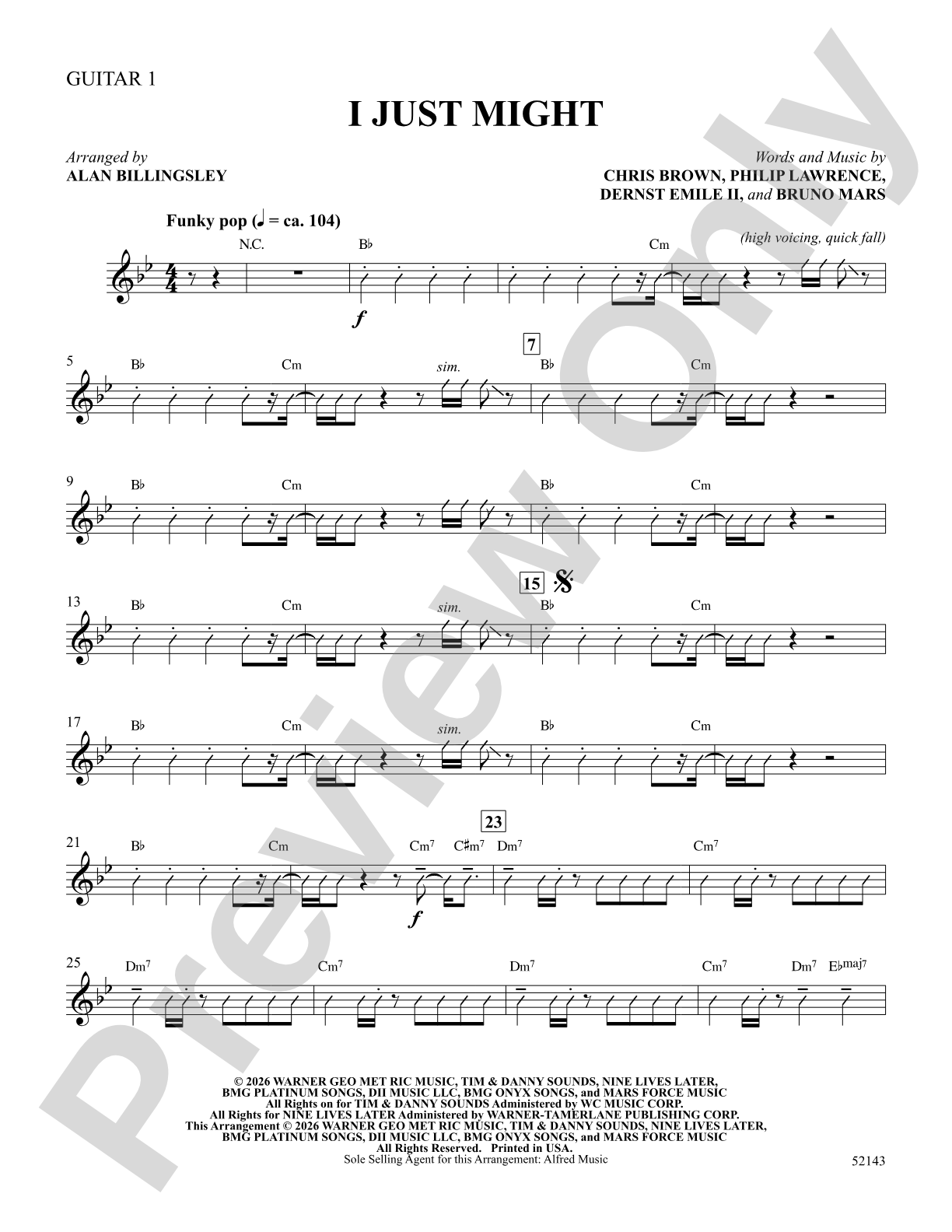 I Just Might: Guitar 1