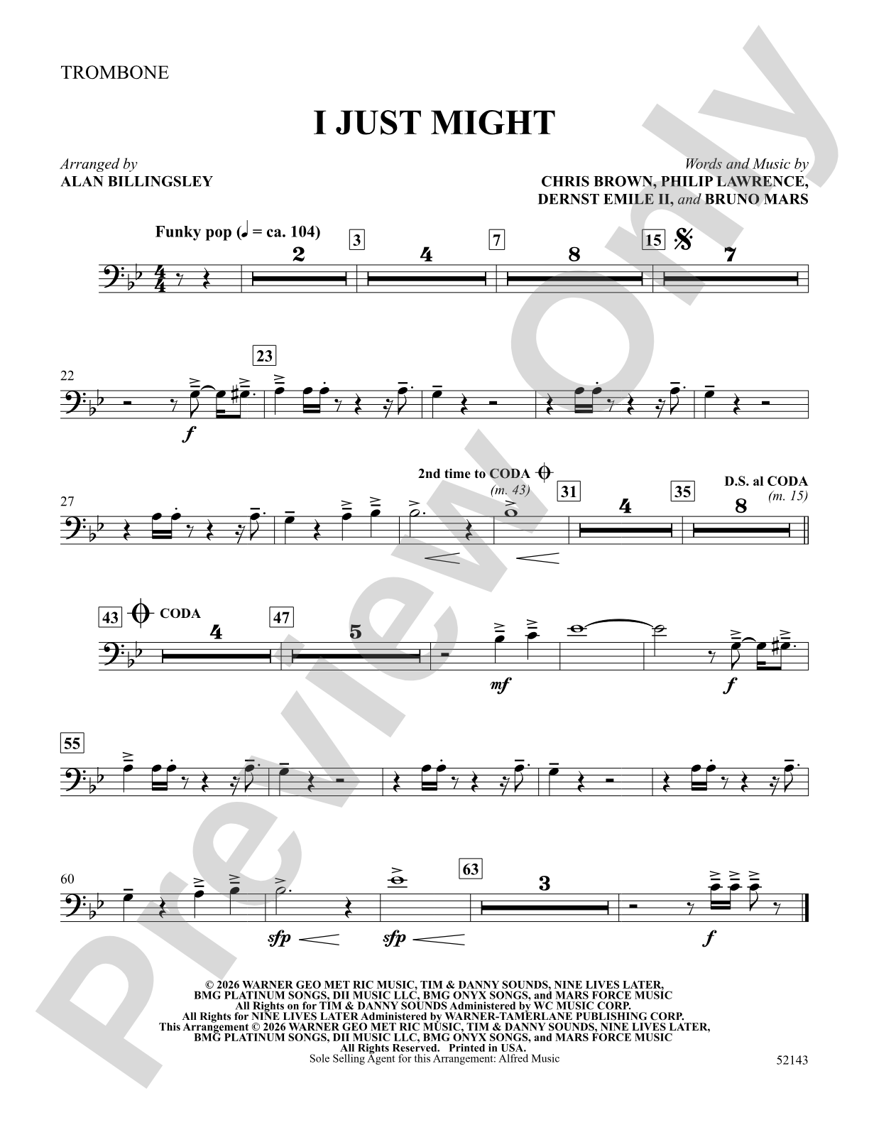 I Just Might: 1st Trombone