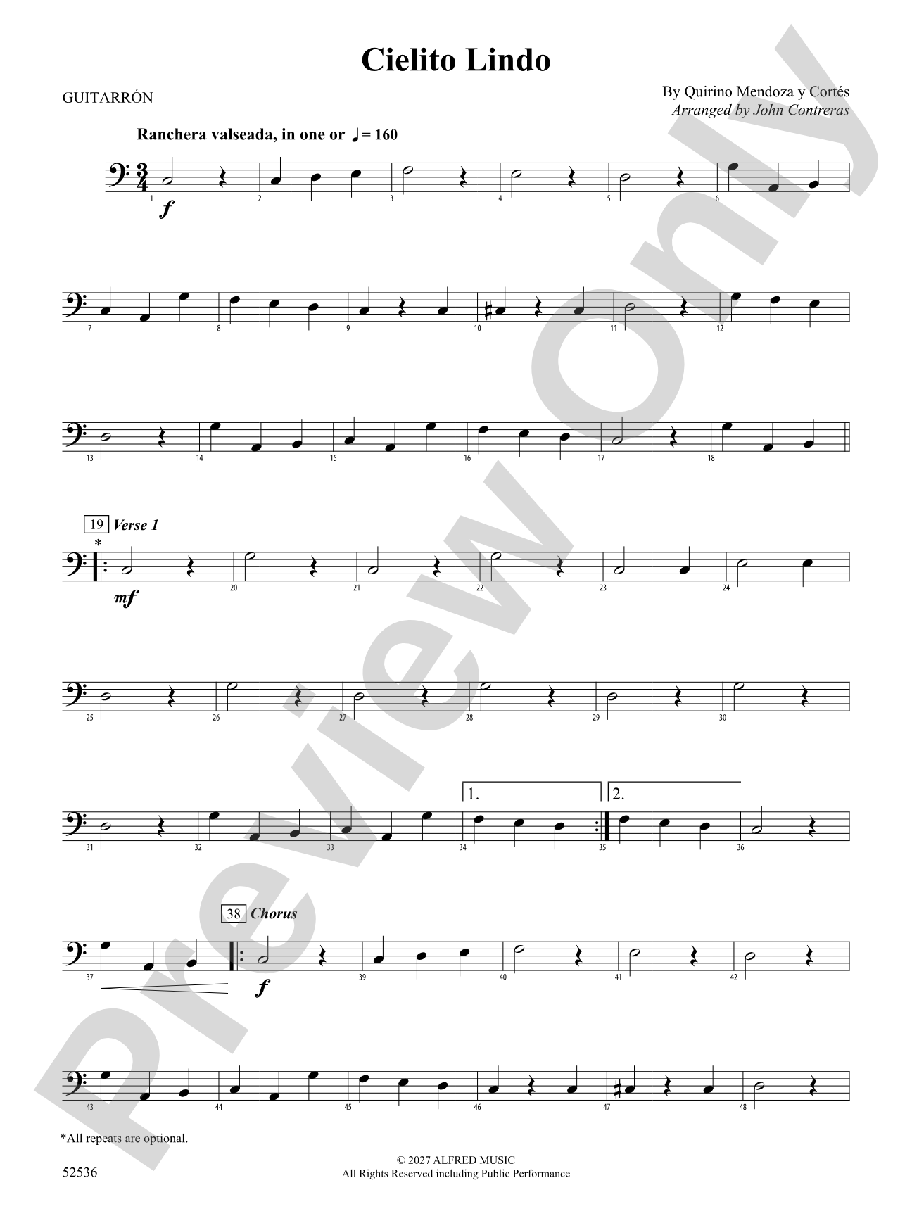 Cielito Lindo: Guitar