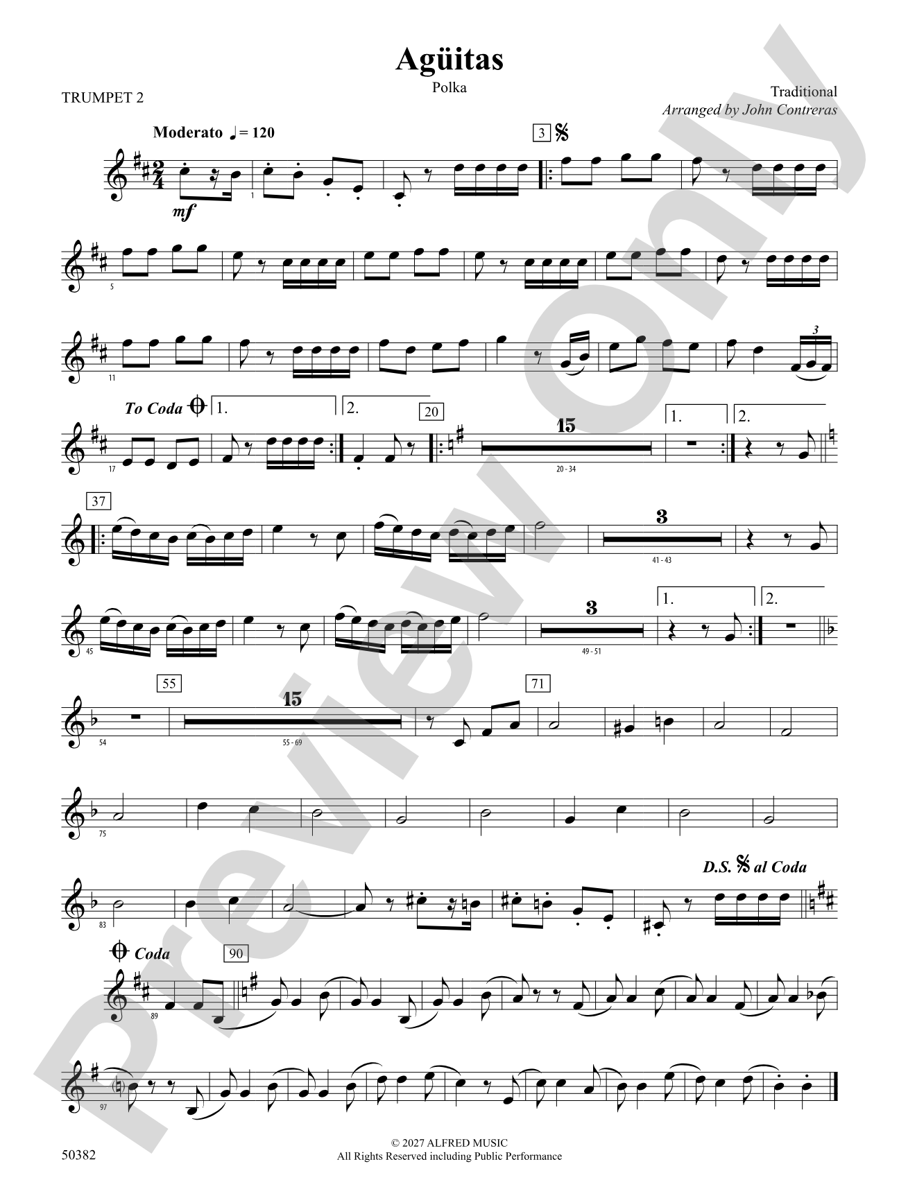 Agüitas: 2nd B-flat Trumpet