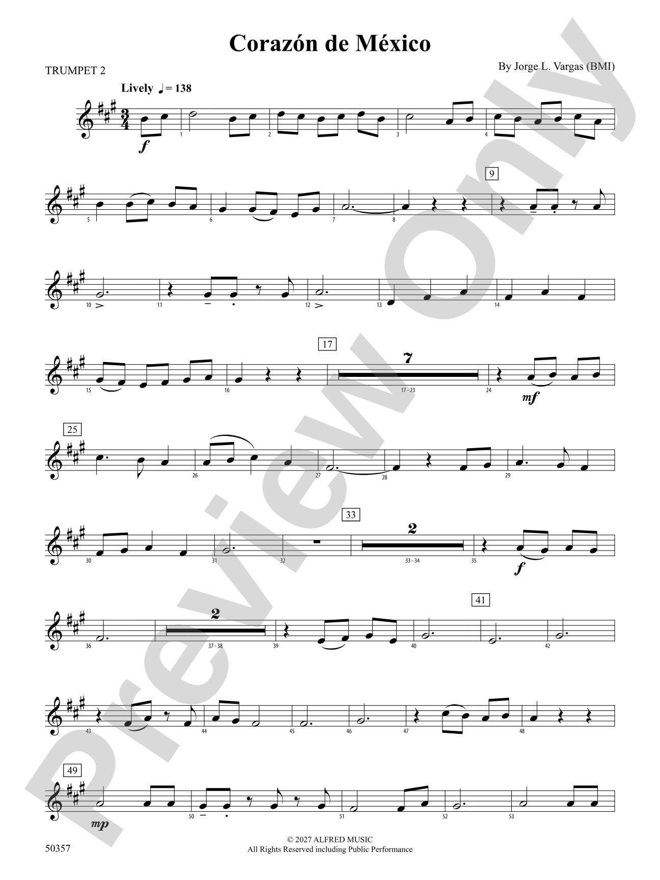 Corazón de México: 2nd B-flat Trumpet