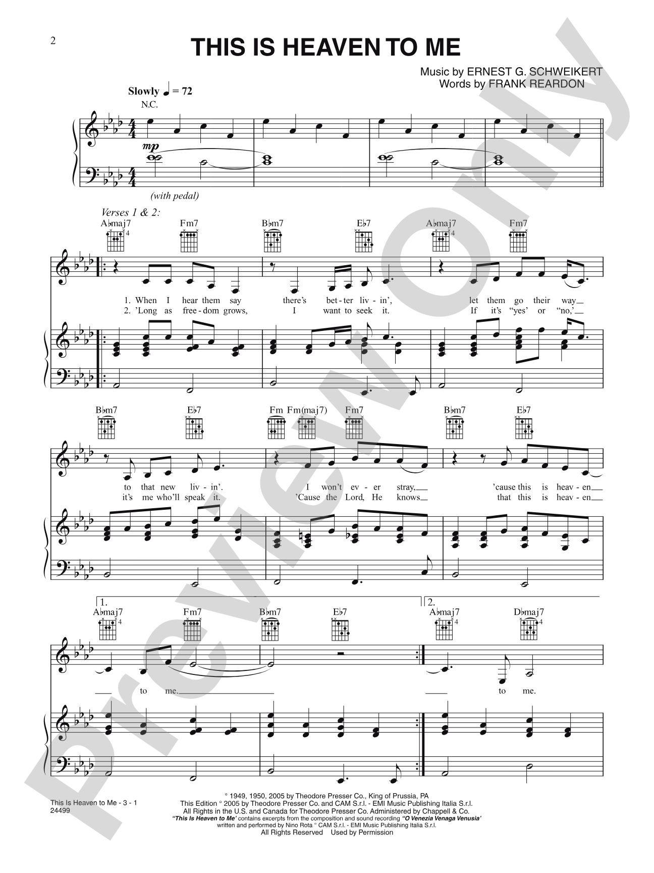 This Is Heaven to Me: Piano/Vocal/Chords