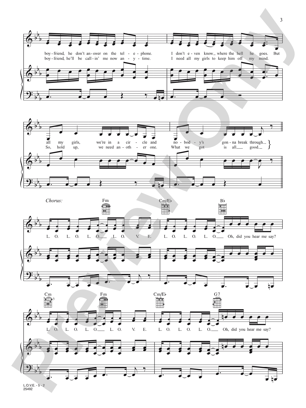 L.O.V.E.: Piano/Vocal/Chords