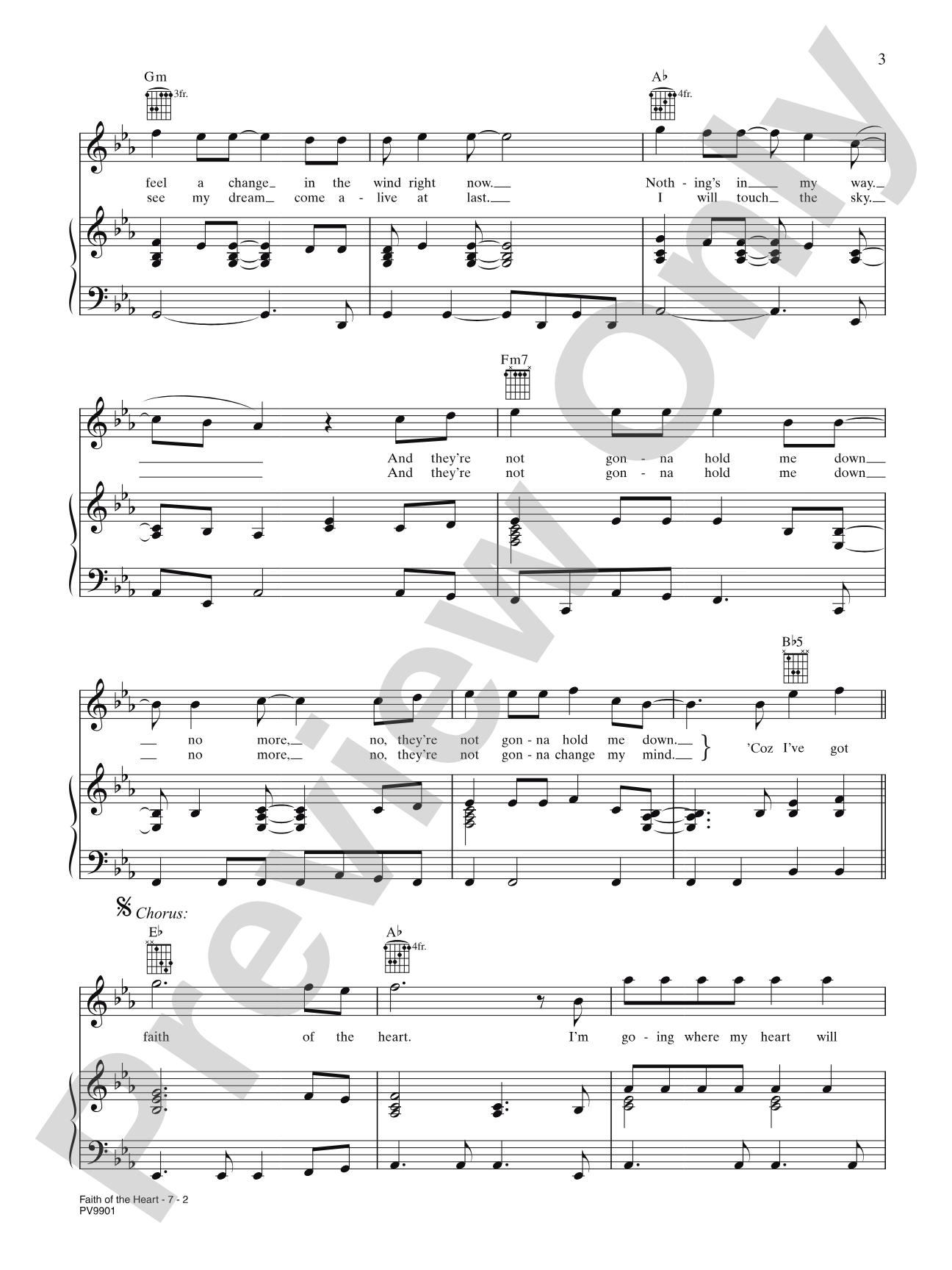 Faith of the Heart (from Patch Adams): Piano/Vocal/Chords