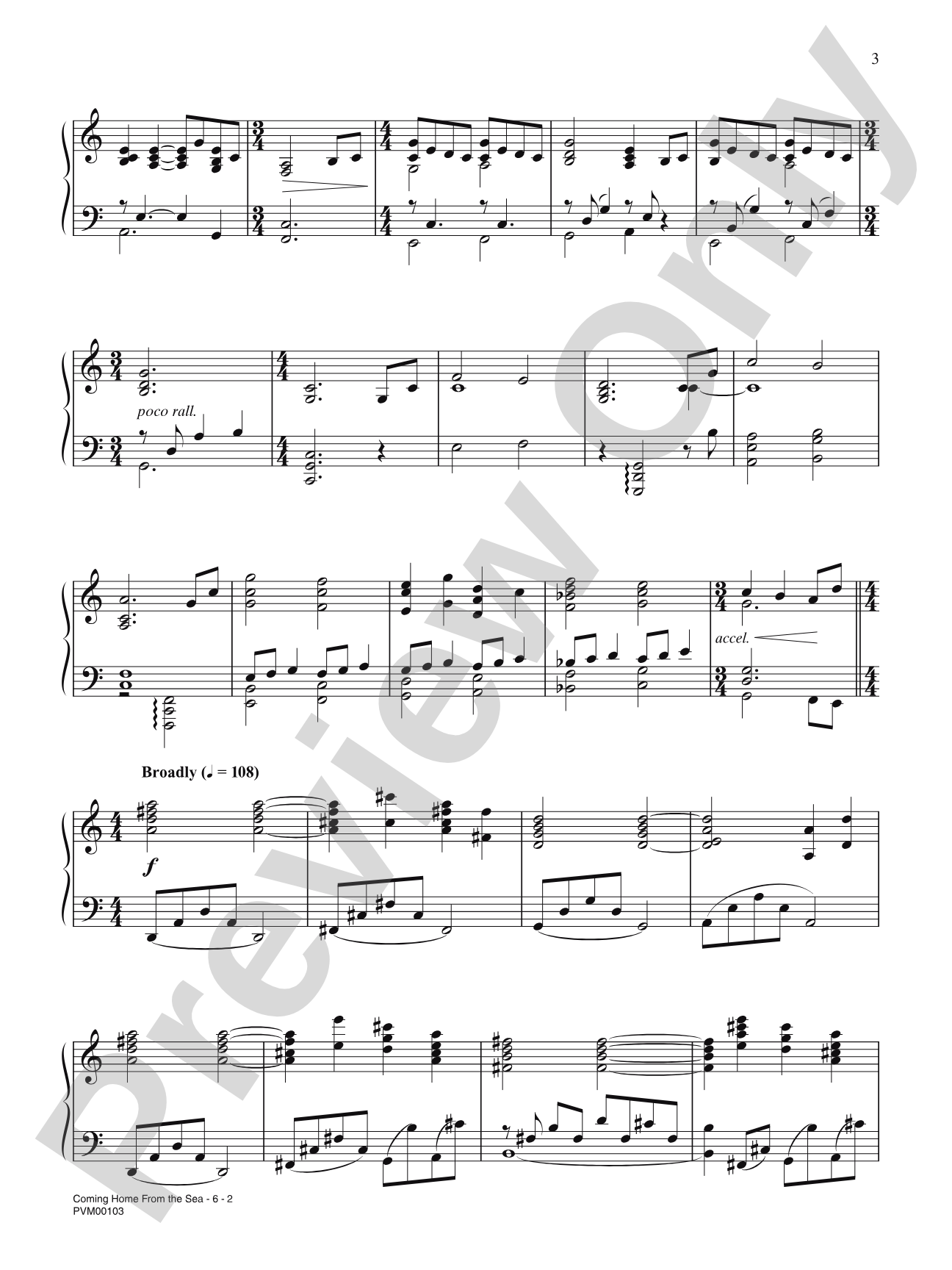 Coming Home from the Sea (from The Perfect Storm): Piano