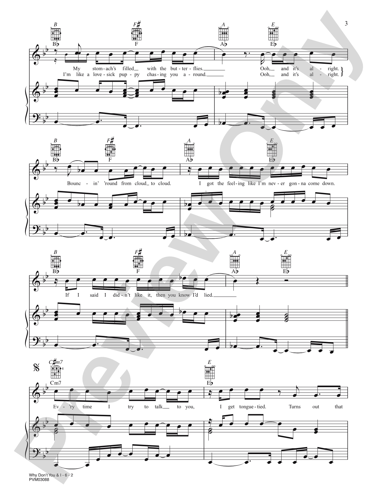 Why Don't You & I: Piano/Vocal/Chords