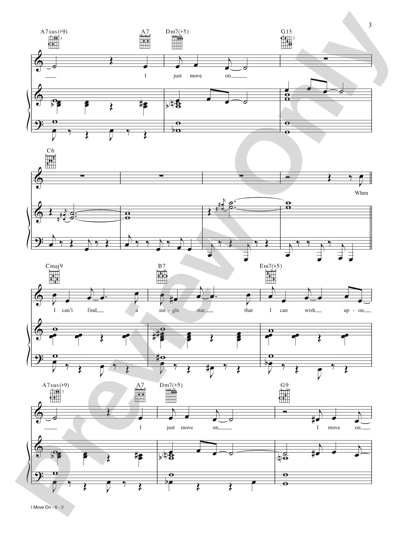 I Move On (from Chicago): Piano/Vocal/Chords