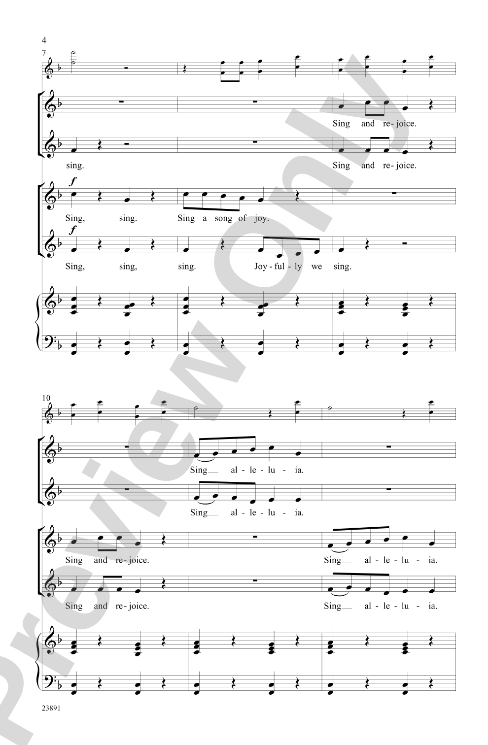 Antiphonal Song of Joy: 2-Part or 4-Part, any combination of voices Choral Octavo