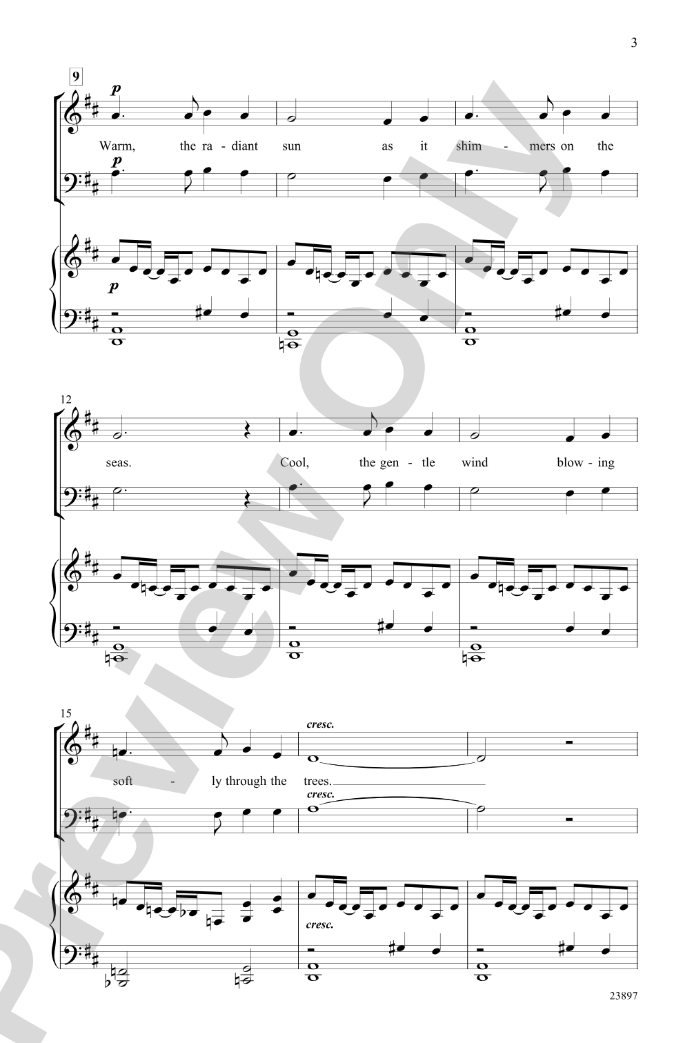 Arise (Summer Has Now Begun): SSAB Choral Octavo