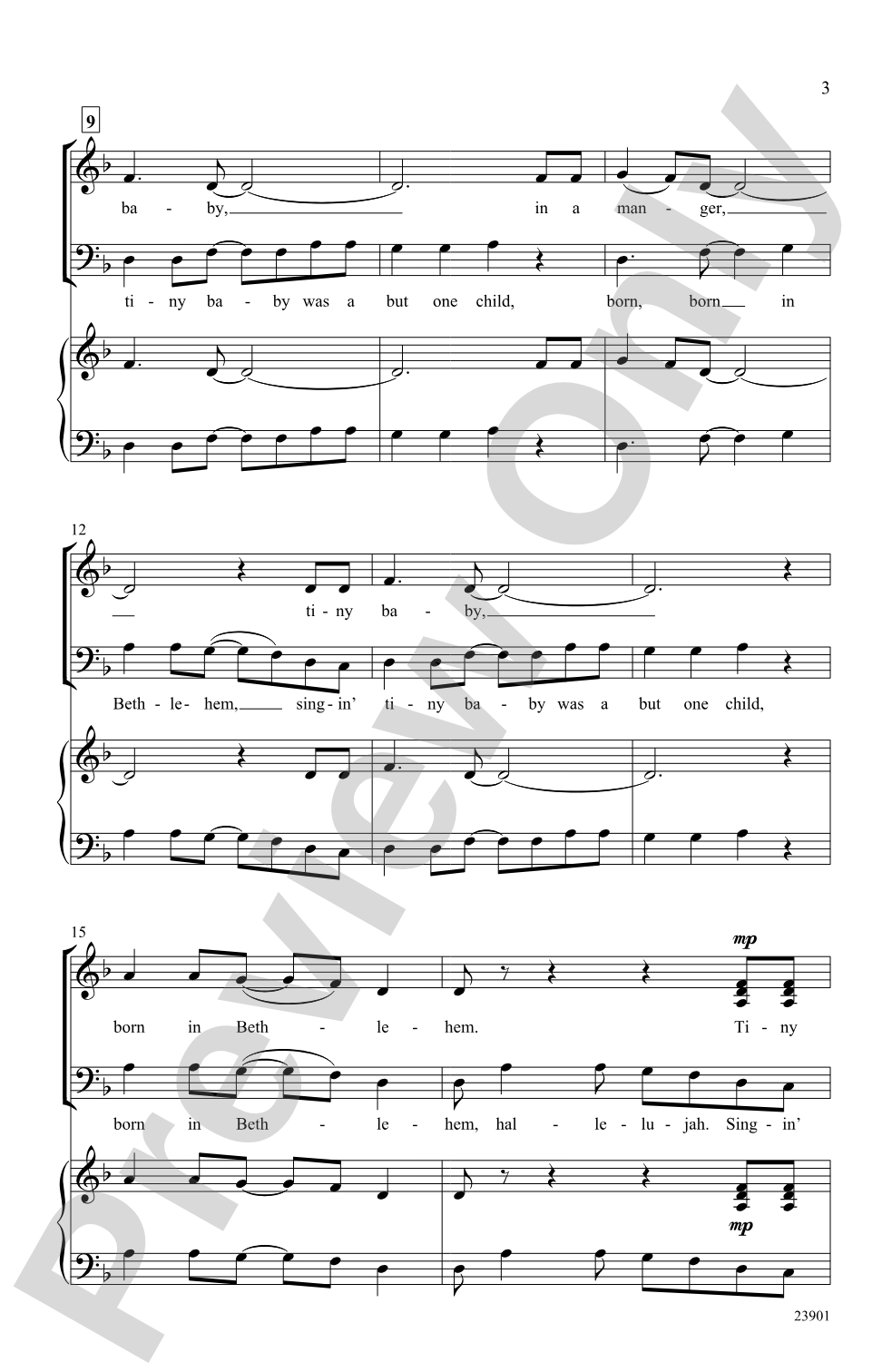 Bethlehem Spiritual: SSAB, <I>a cappella</I> Choral Octavo