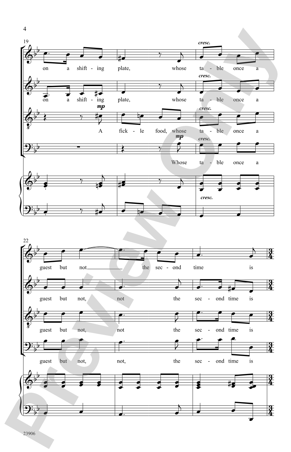 Fame Is a Fickle Food: SATB Choral Octavo