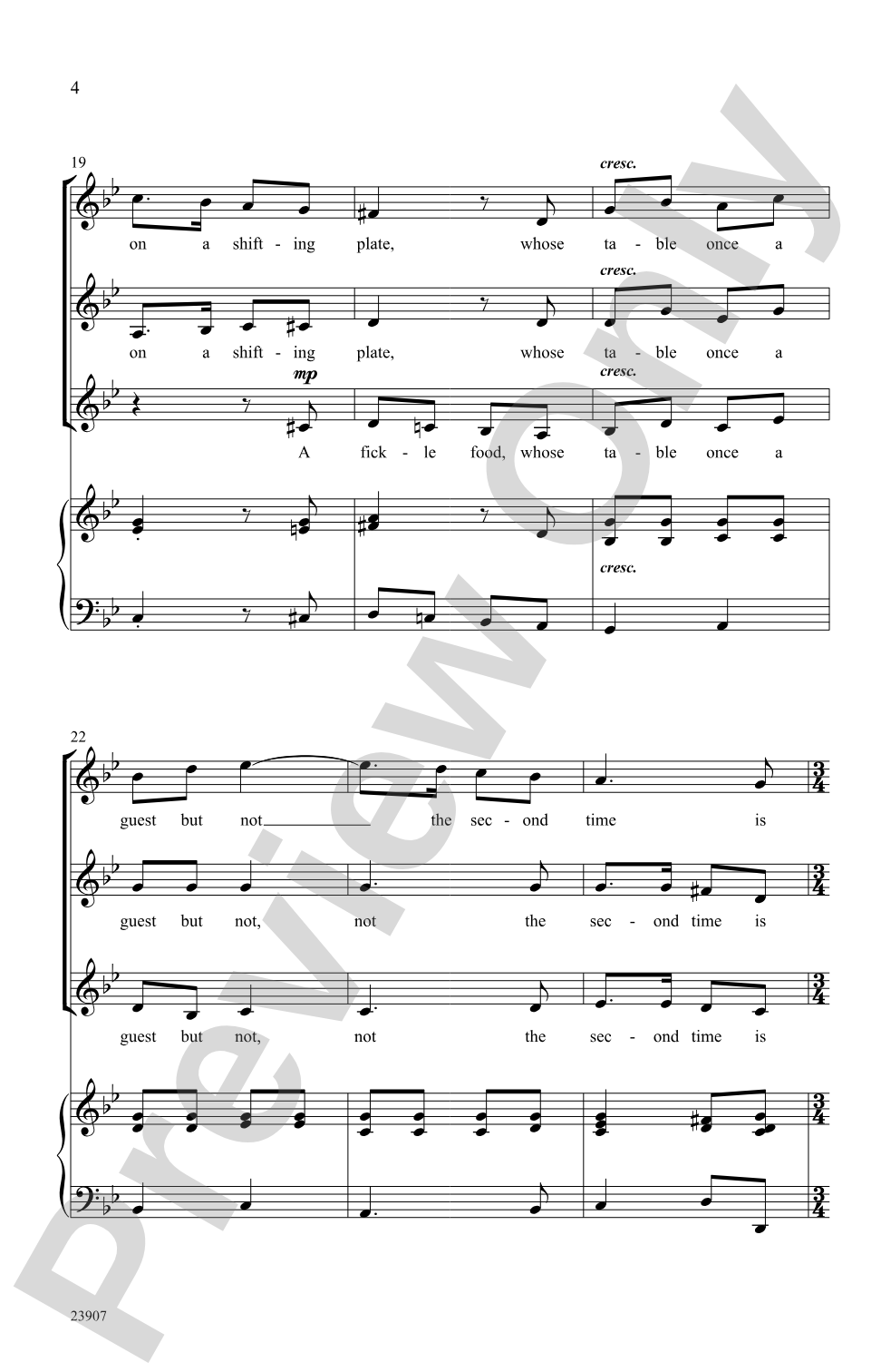 Fame Is a Fickle Food: SSA Choral Octavo