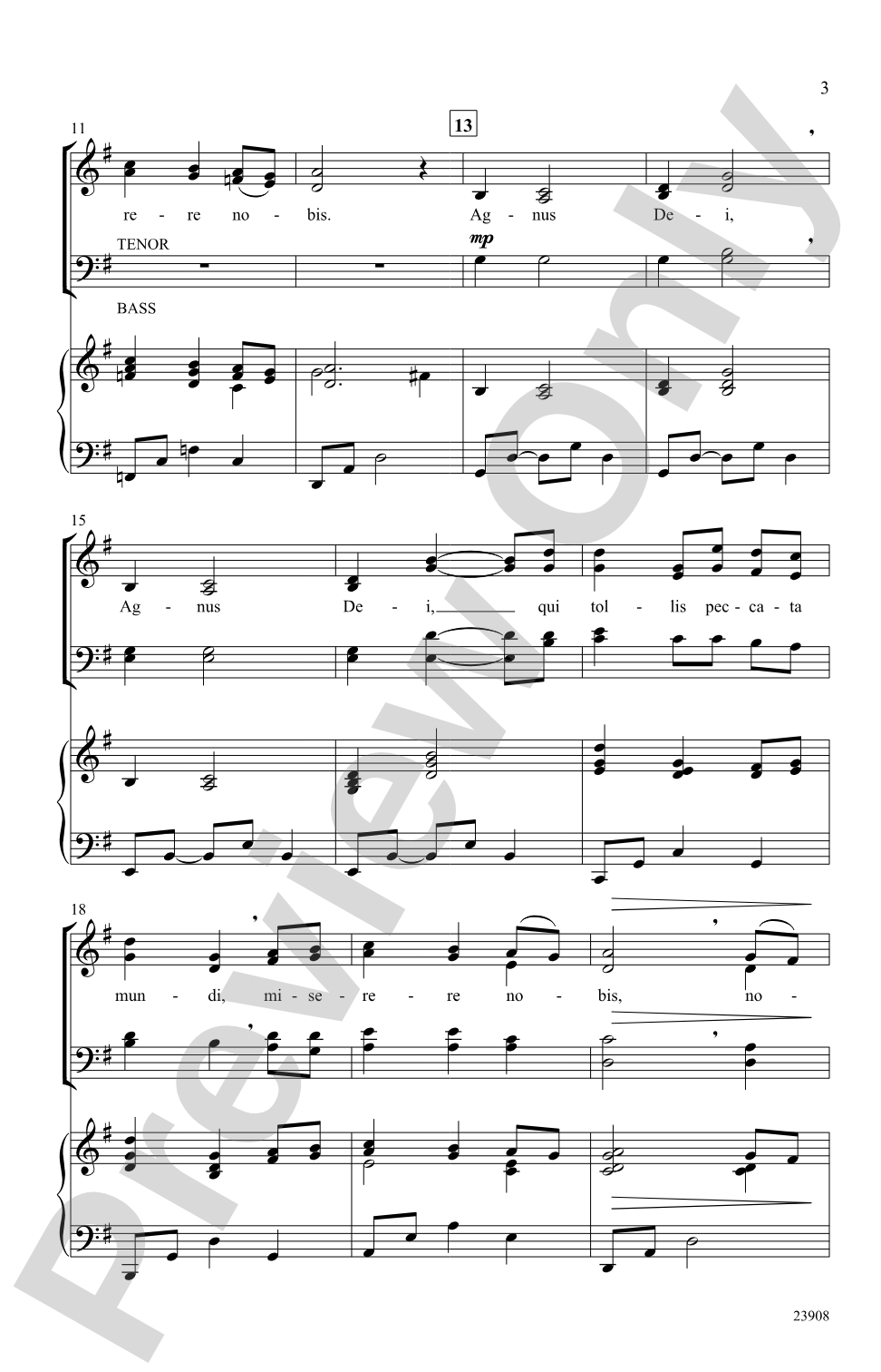 Agnus Dei: SATB Choral Octavo