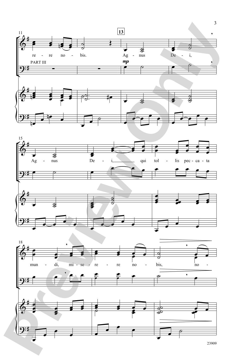 Agnus Dei: 3-Part/SAB Choral Octavo