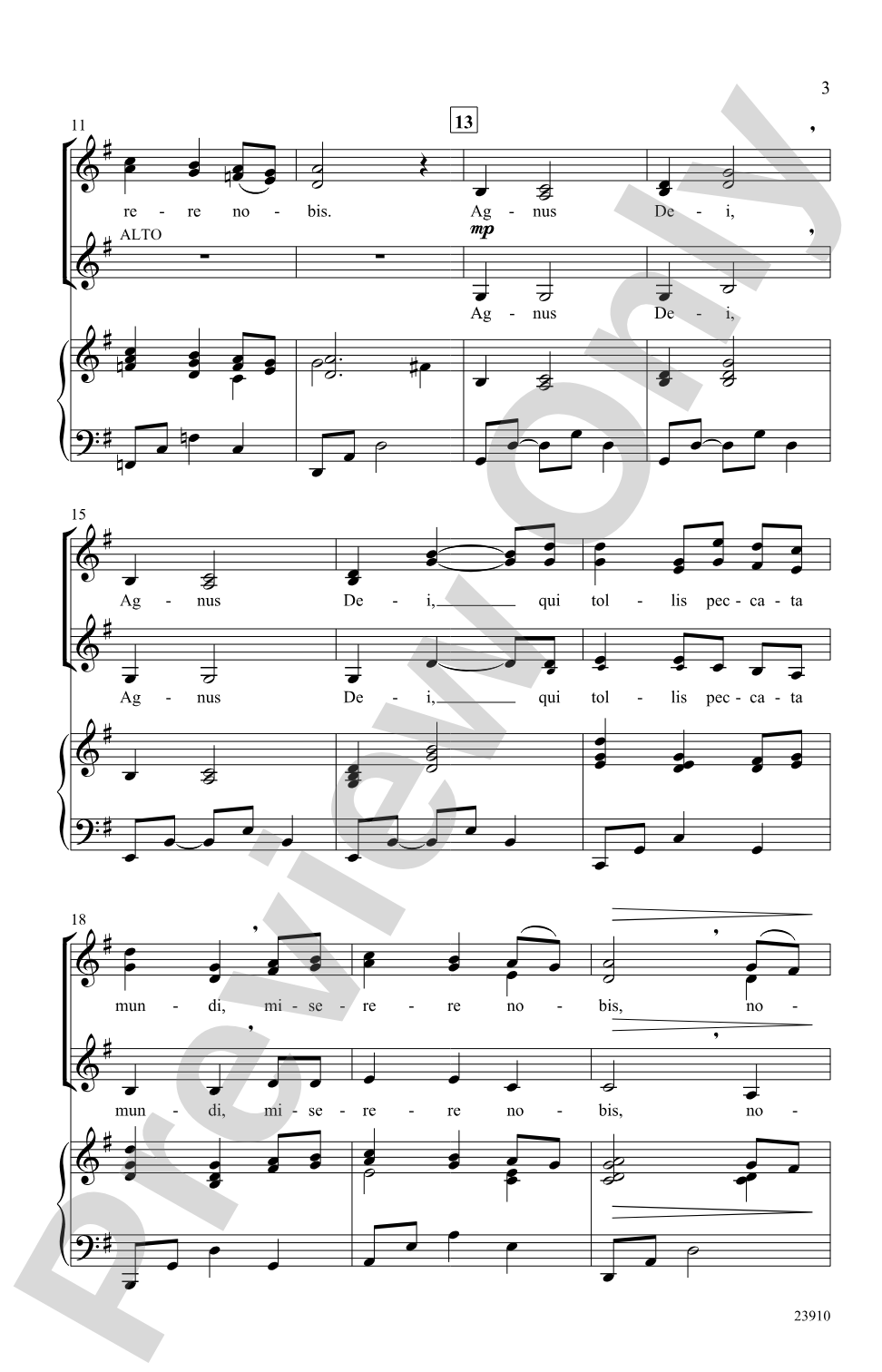 Agnus Dei: SSA Choral Octavo