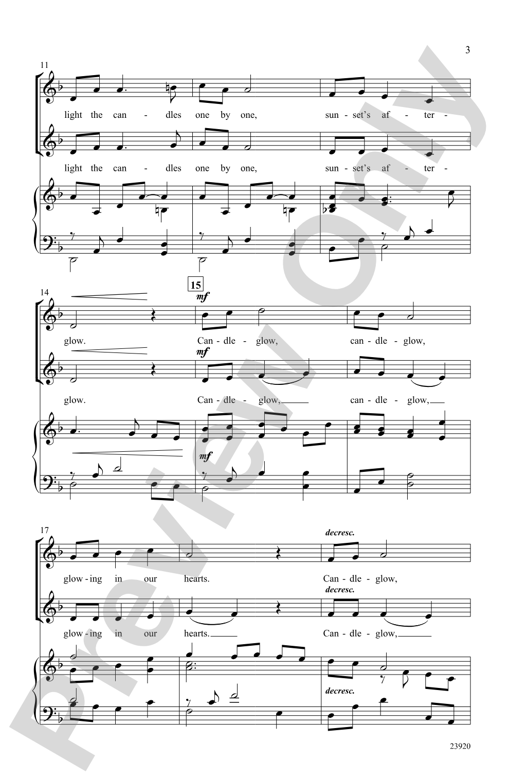 Candleglow: 2-Part Choral Octavo
