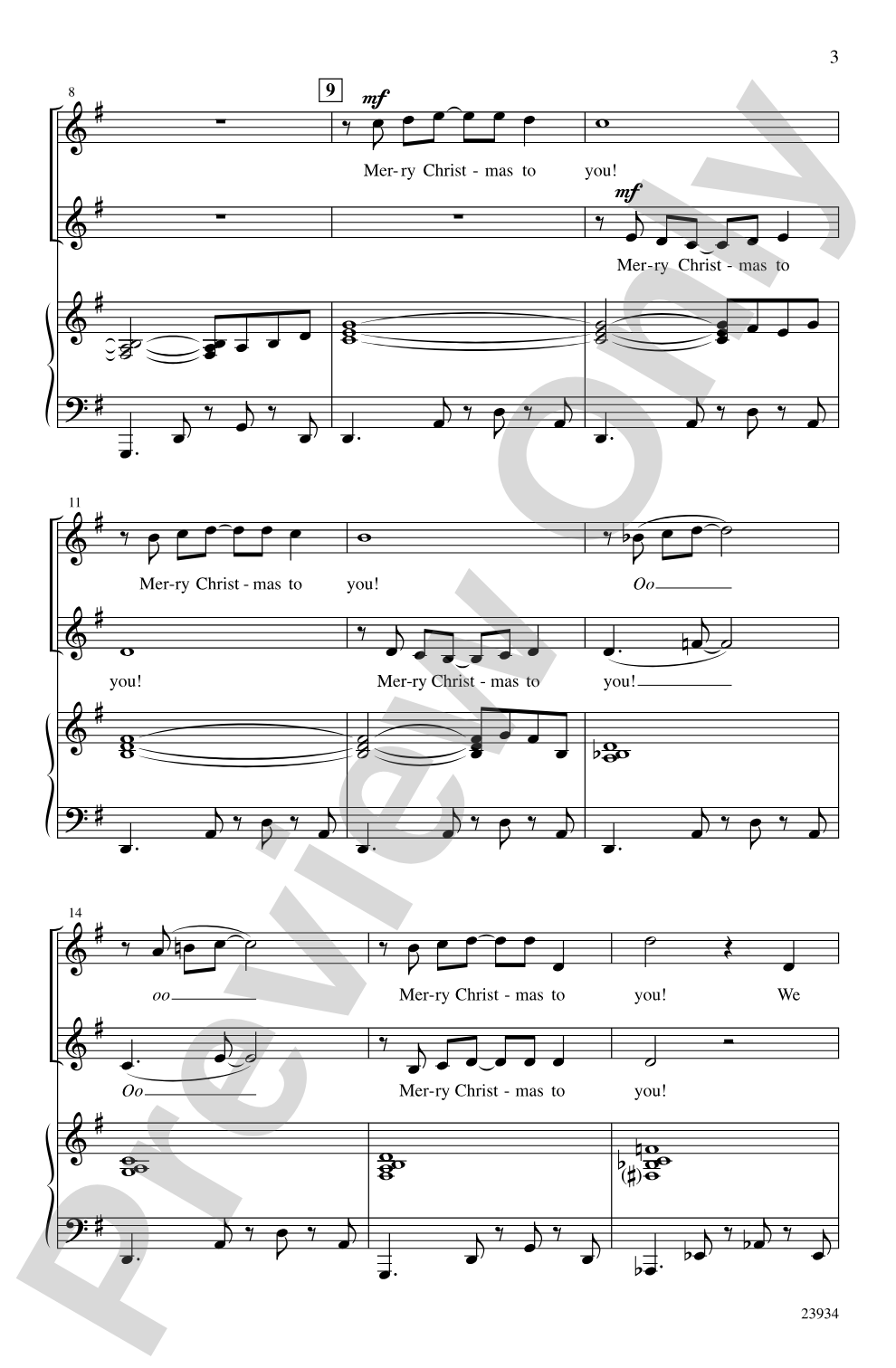 We Wish You a Merry Christmas: 2-Part Choral Octavo