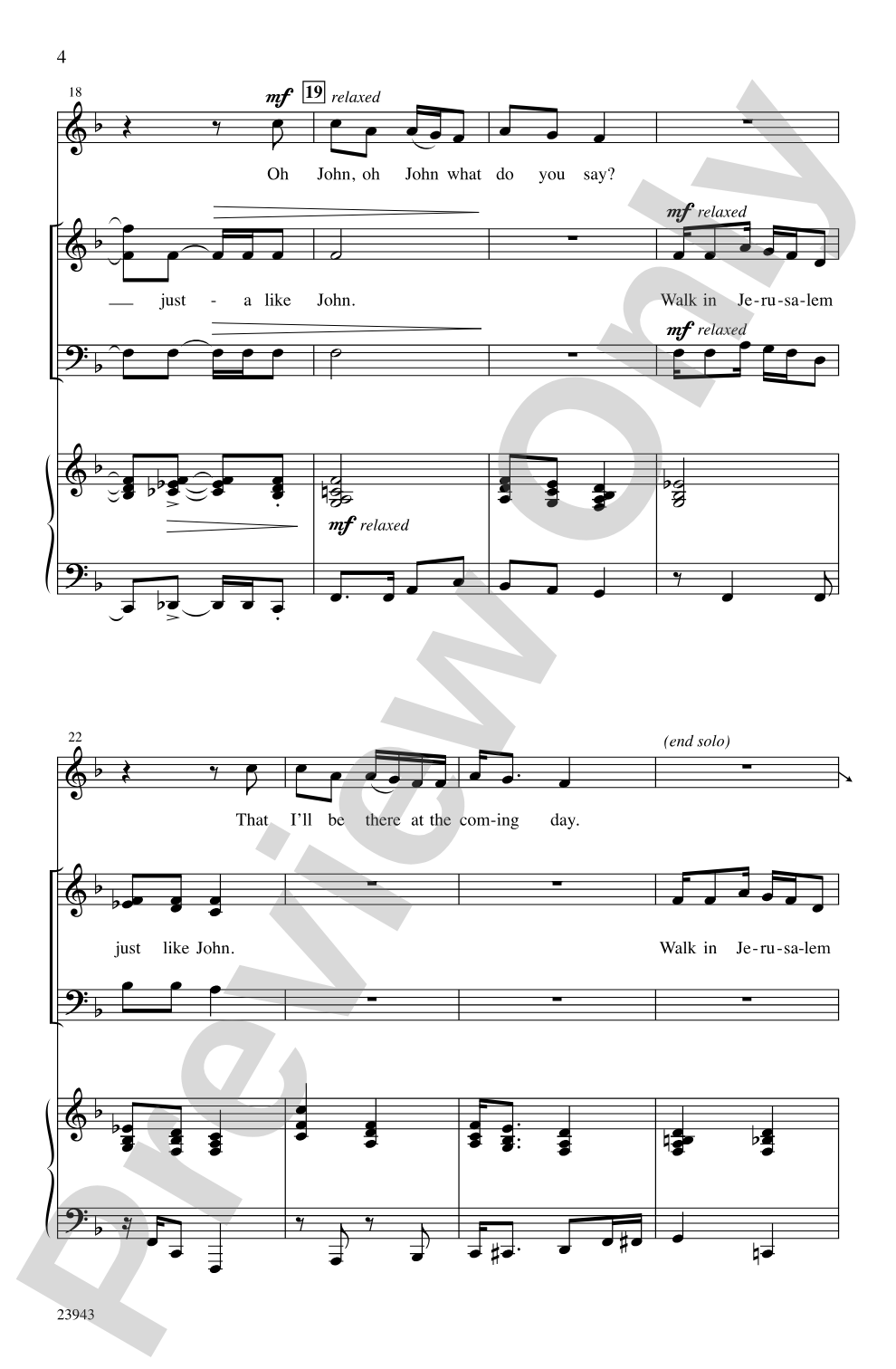 I Want to Be Ready: SSAB Choral Octavo