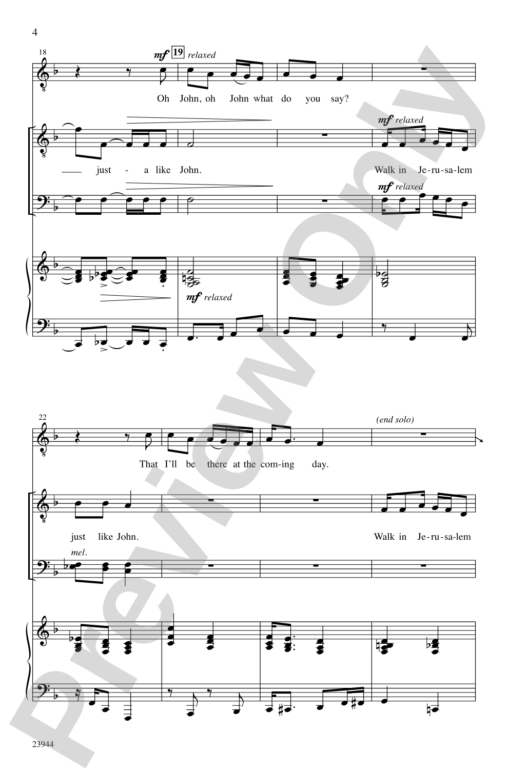 I Want to Be Ready: TTBB Choral Octavo