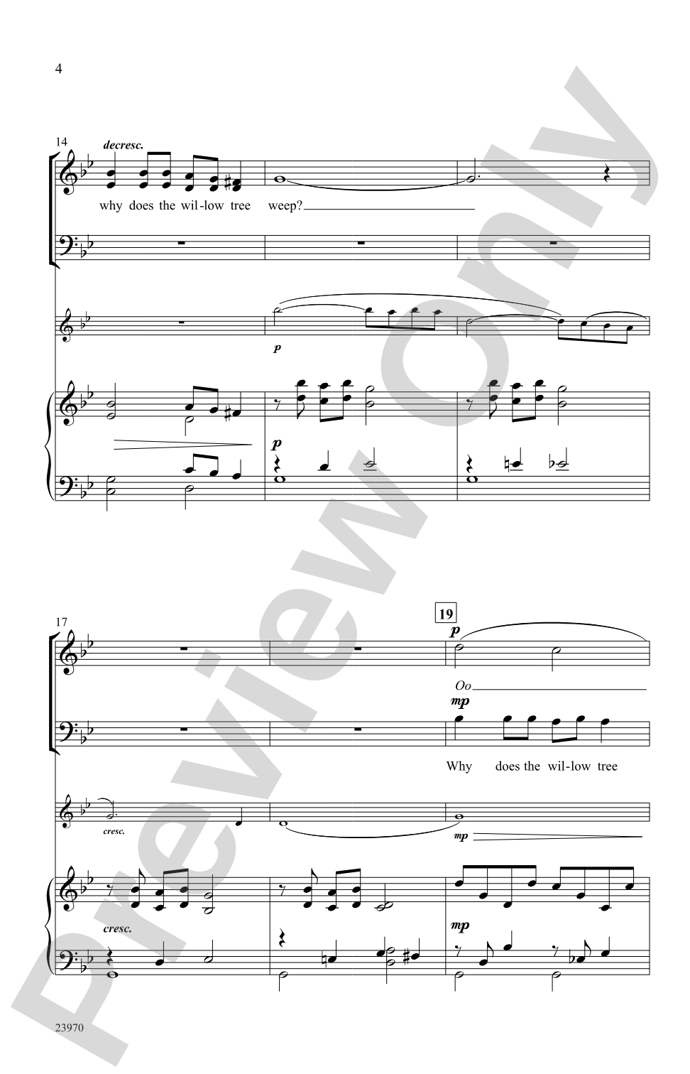 Why Does The Willow Tree Weep?: 3-Part Mixed Choral Octavo