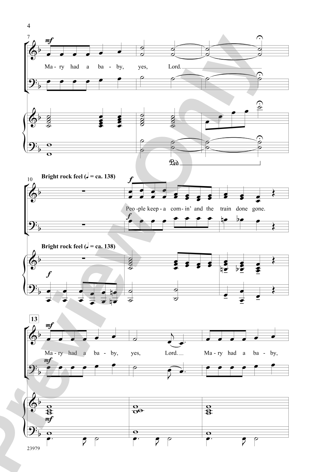 Born in Bethlehem (Four Christmas Spirituals): SAB Choral Octavo