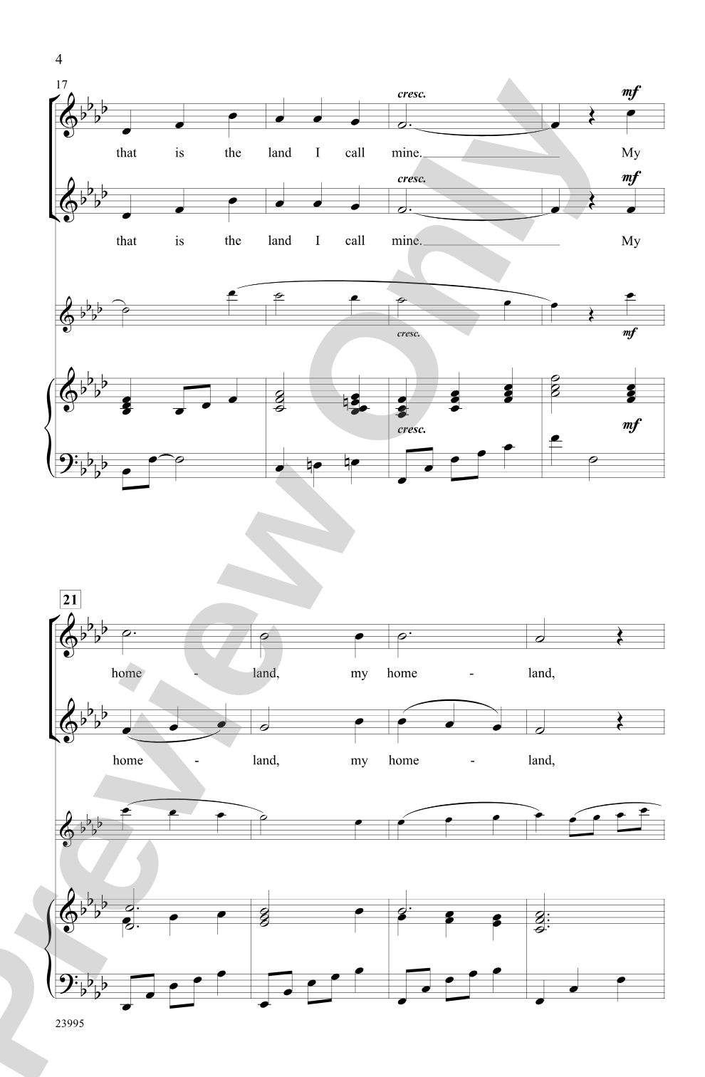 My Homeland: 2-Part Choral Octavo