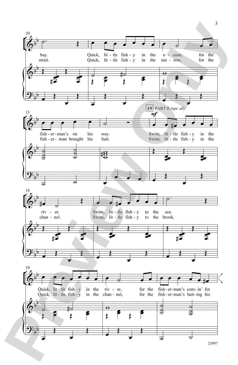 Swim, Little Fishy: 2-Part Choral Octavo