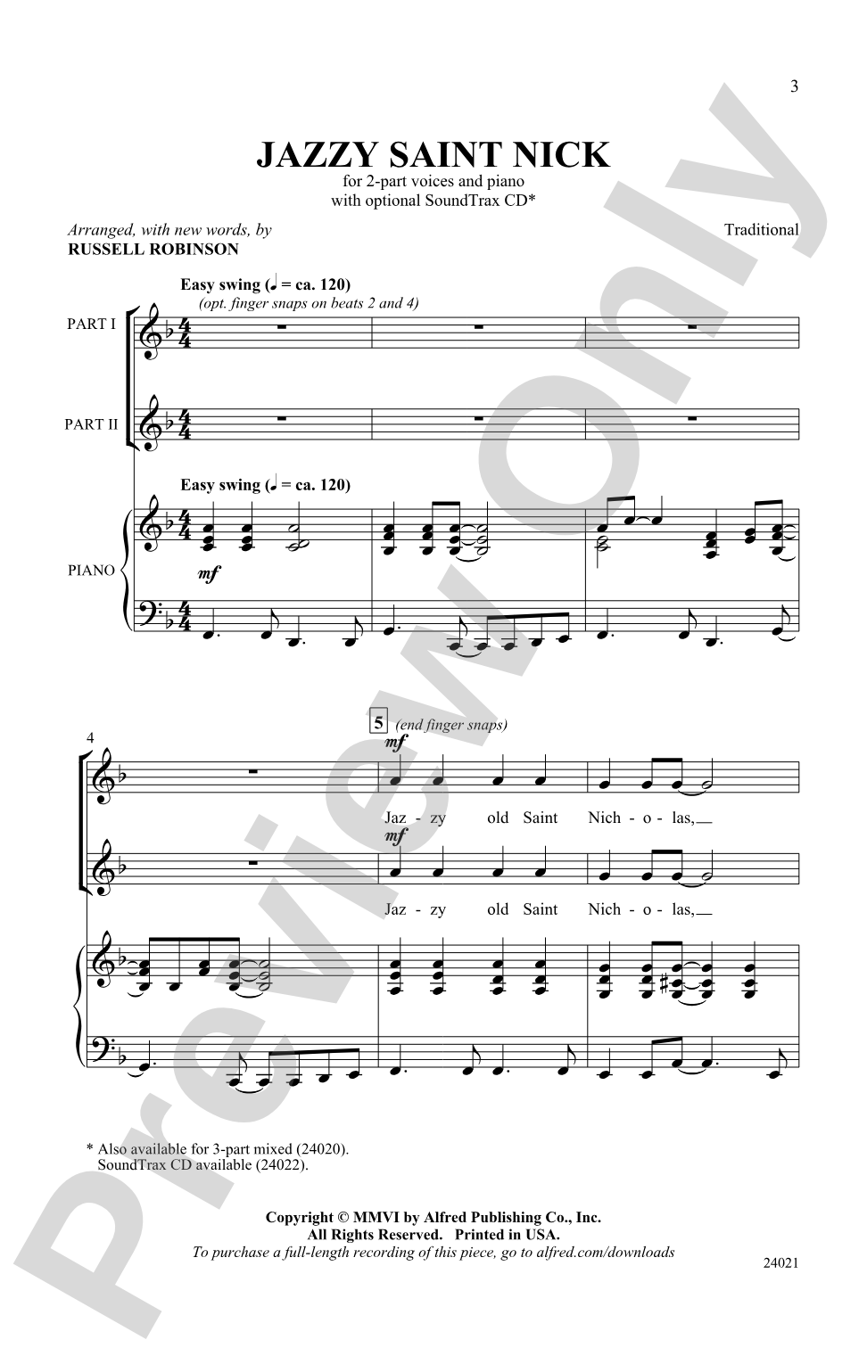 Jazzy Saint Nick: 2-Part Choral Octavo