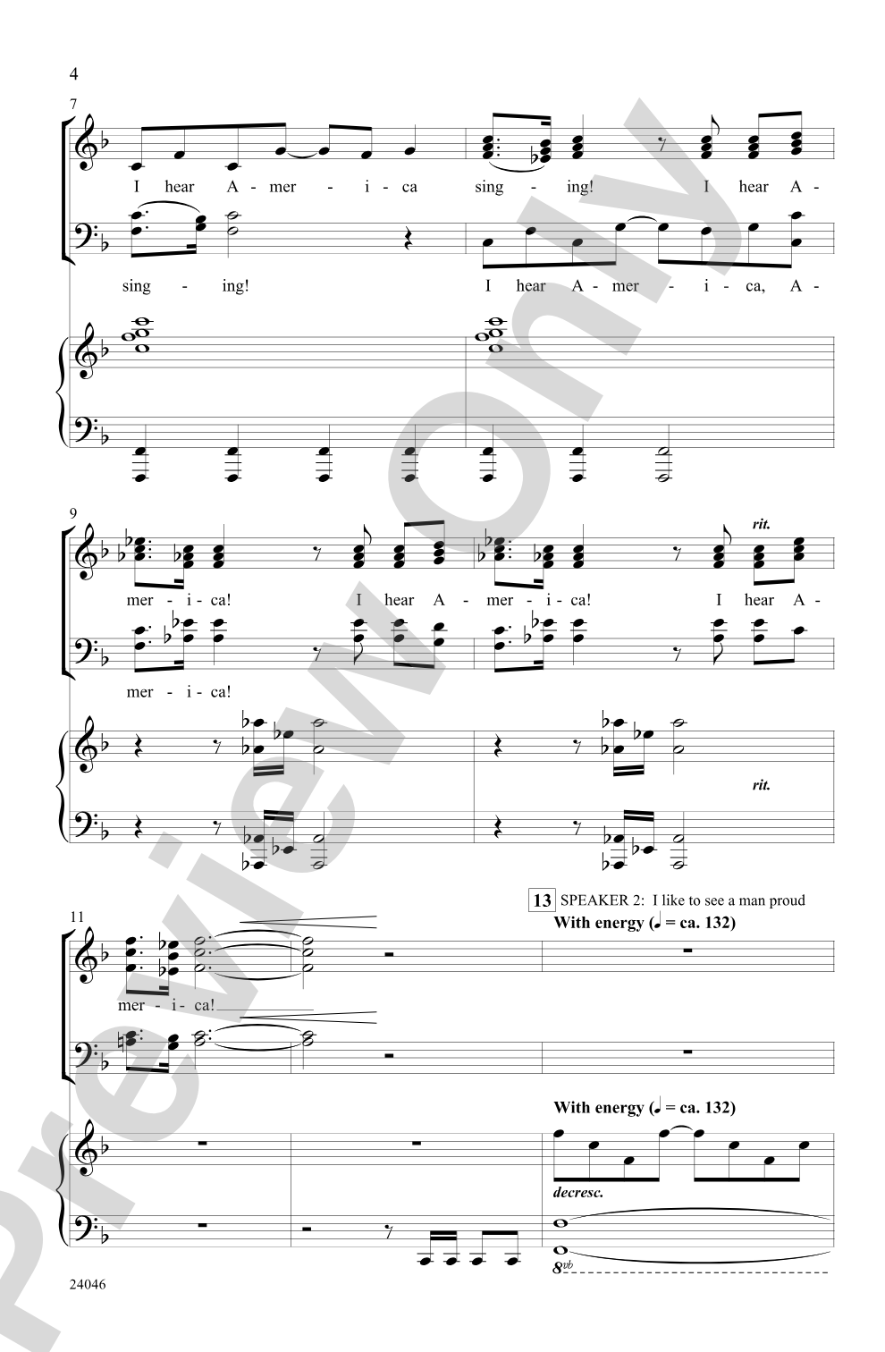I Hear America Singing!: SATB Choral Octavo