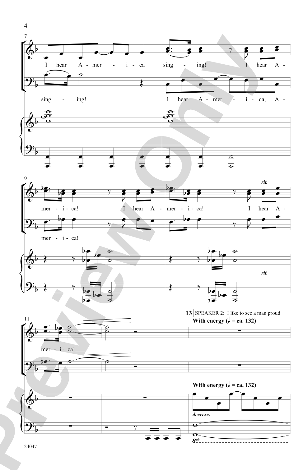 I Hear America Singing!: SAB Choral Octavo