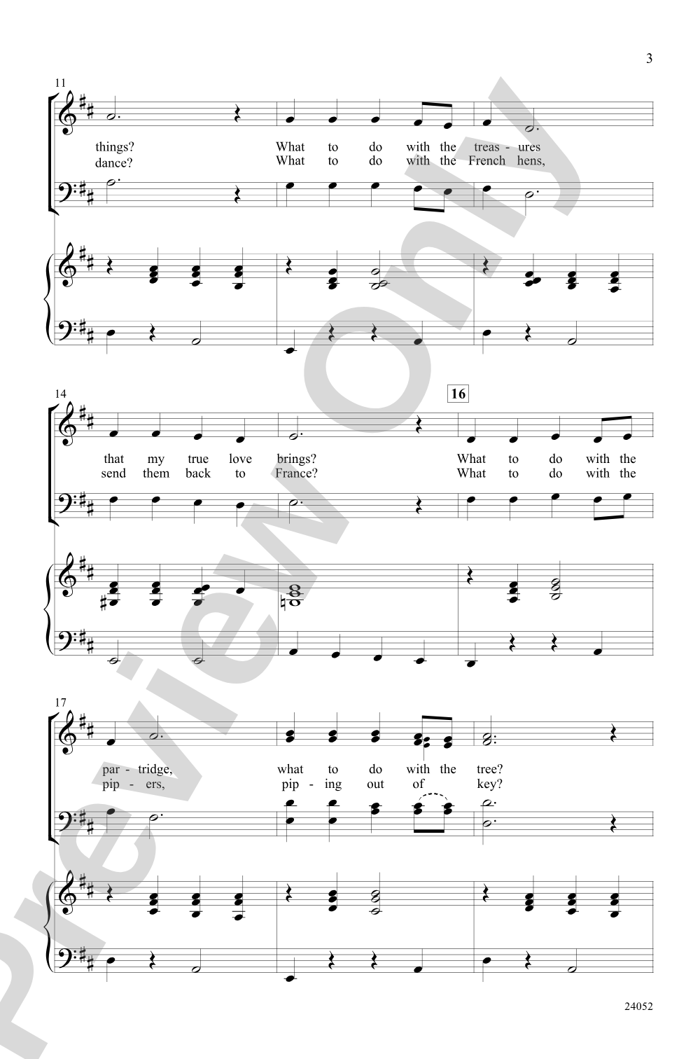 My True Love Gave to Me: SATB Choral Octavo