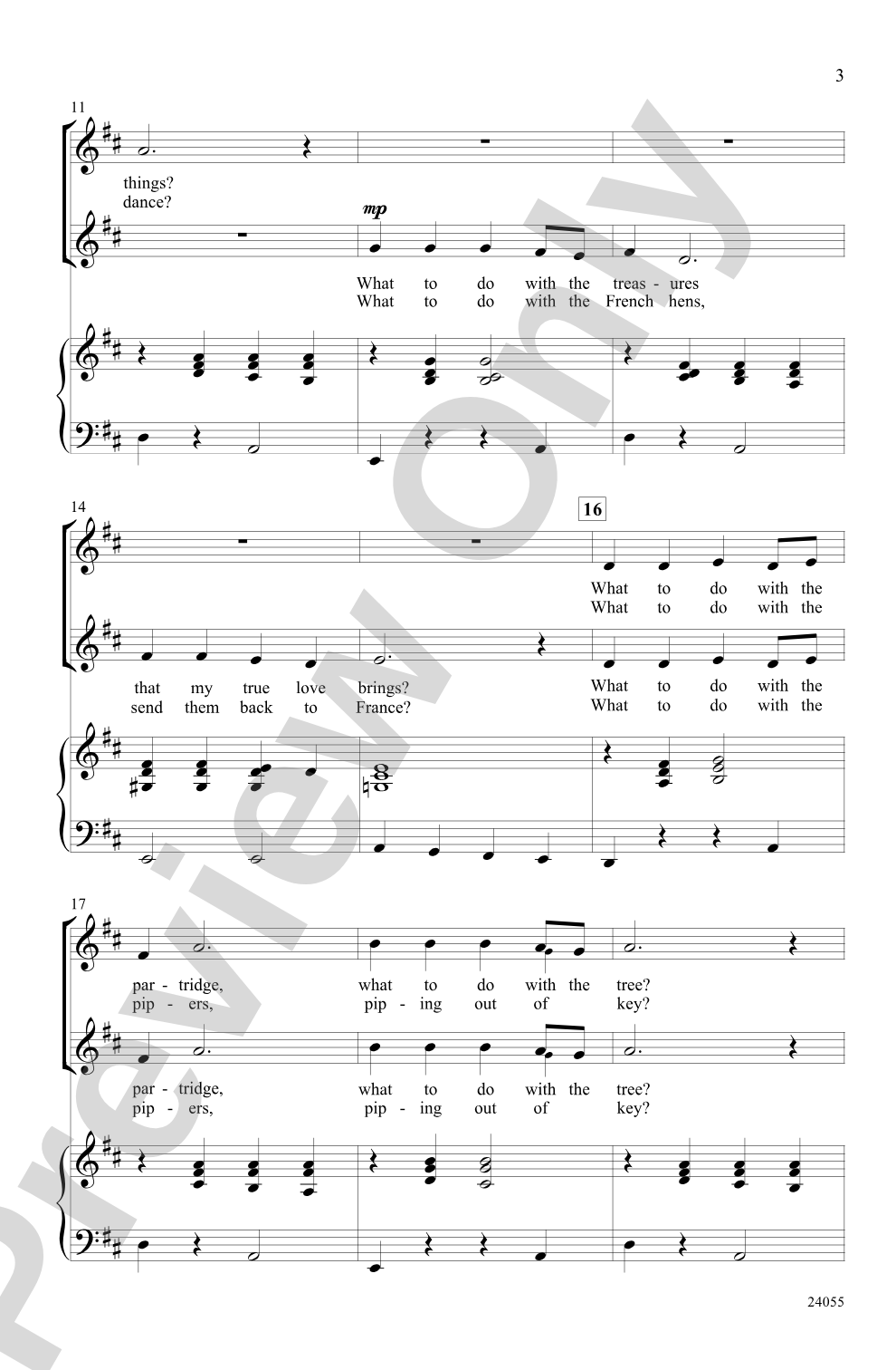 My True Love Gave to Me: 2-Part Choral Octavo