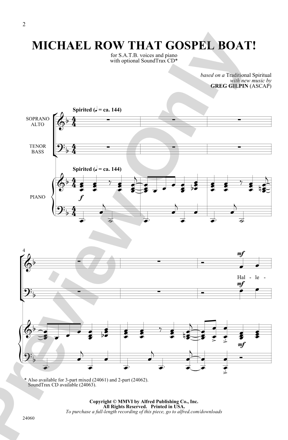 Michael Row That Gospel Boat!: SATB Choral Octavo