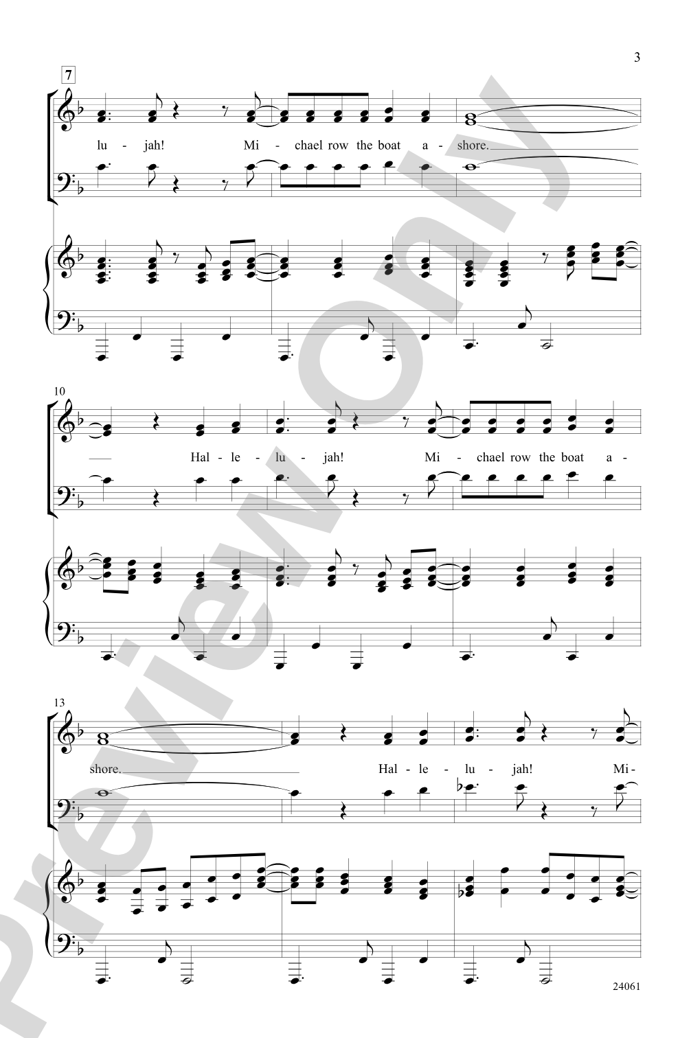Michael Row That Gospel Boat!: 3-Part Mixed Choral Octavo