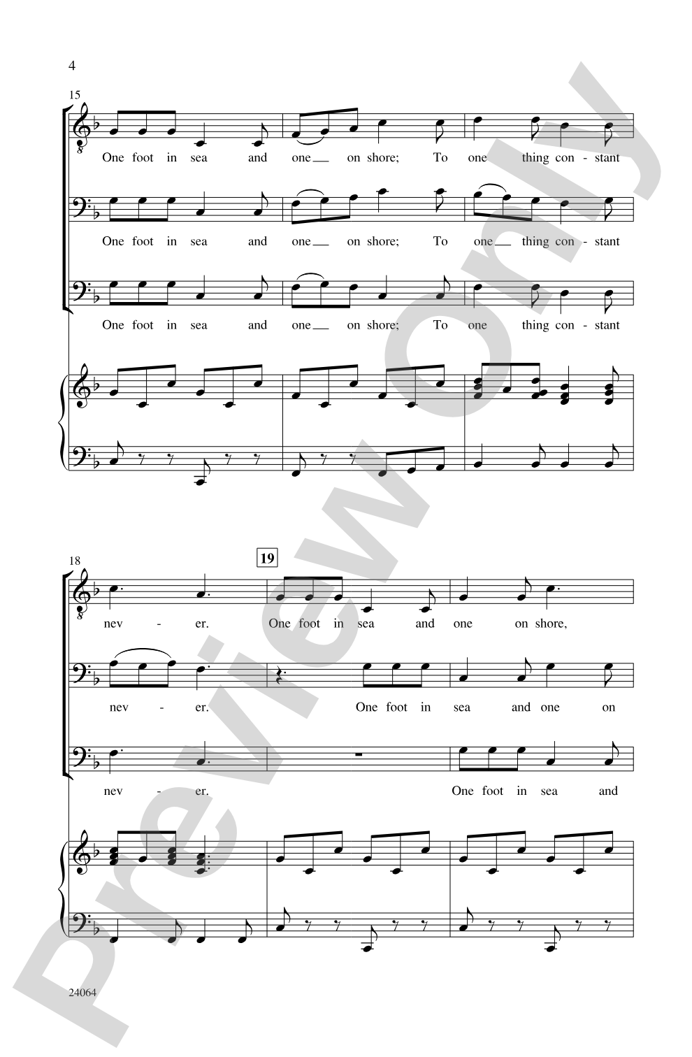 Sigh No More, Ladies: TBB Choral Octavo