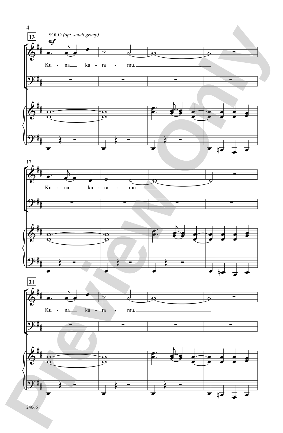 Kuna Karamu (Let's Celebrate - Swahili): 3-Part Mixed Choral Octavo